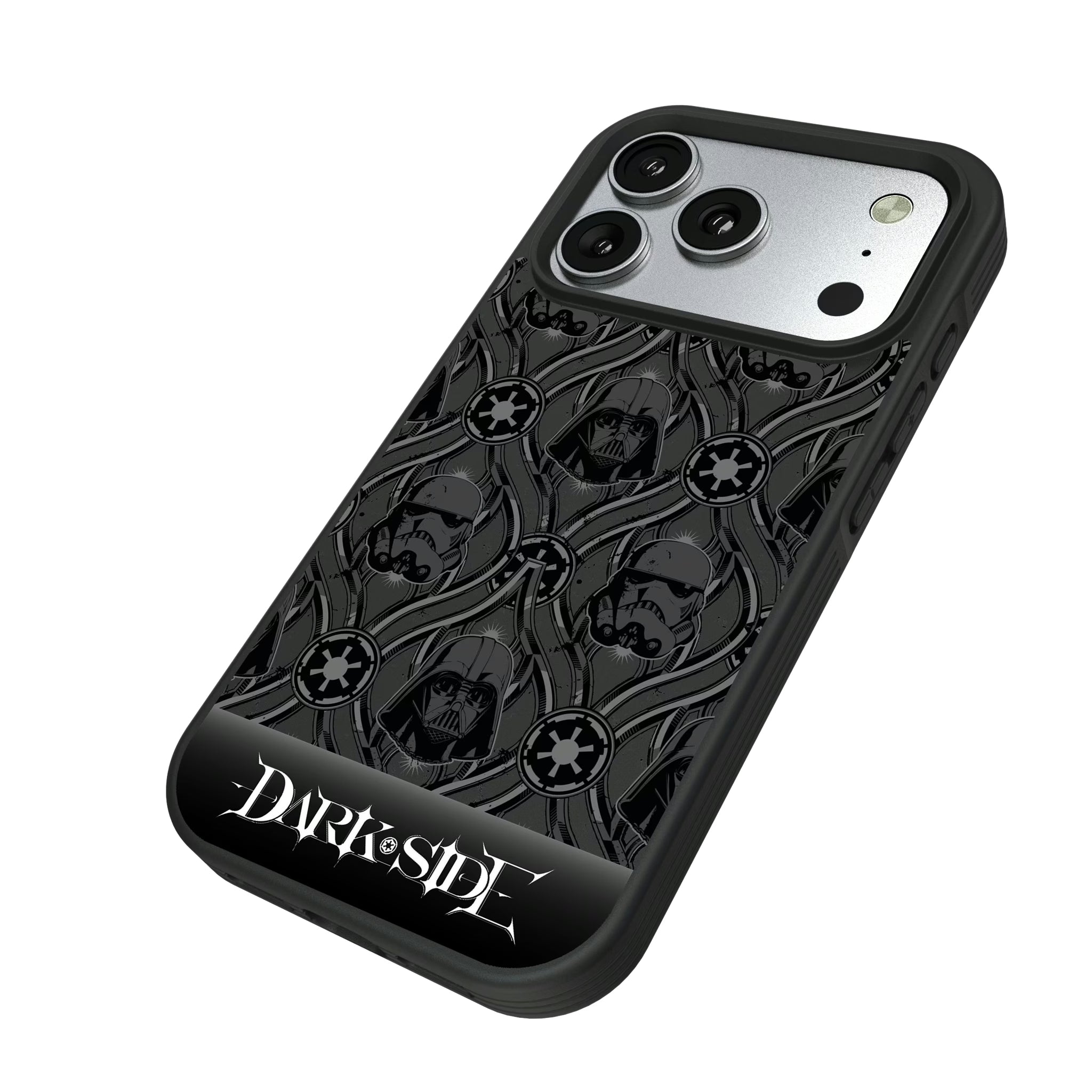 Star Wars Dark Side Pattern iPhone Bump Phone Case for Apple iPhone - Isometric View#Device_iPhone 17 Pro
