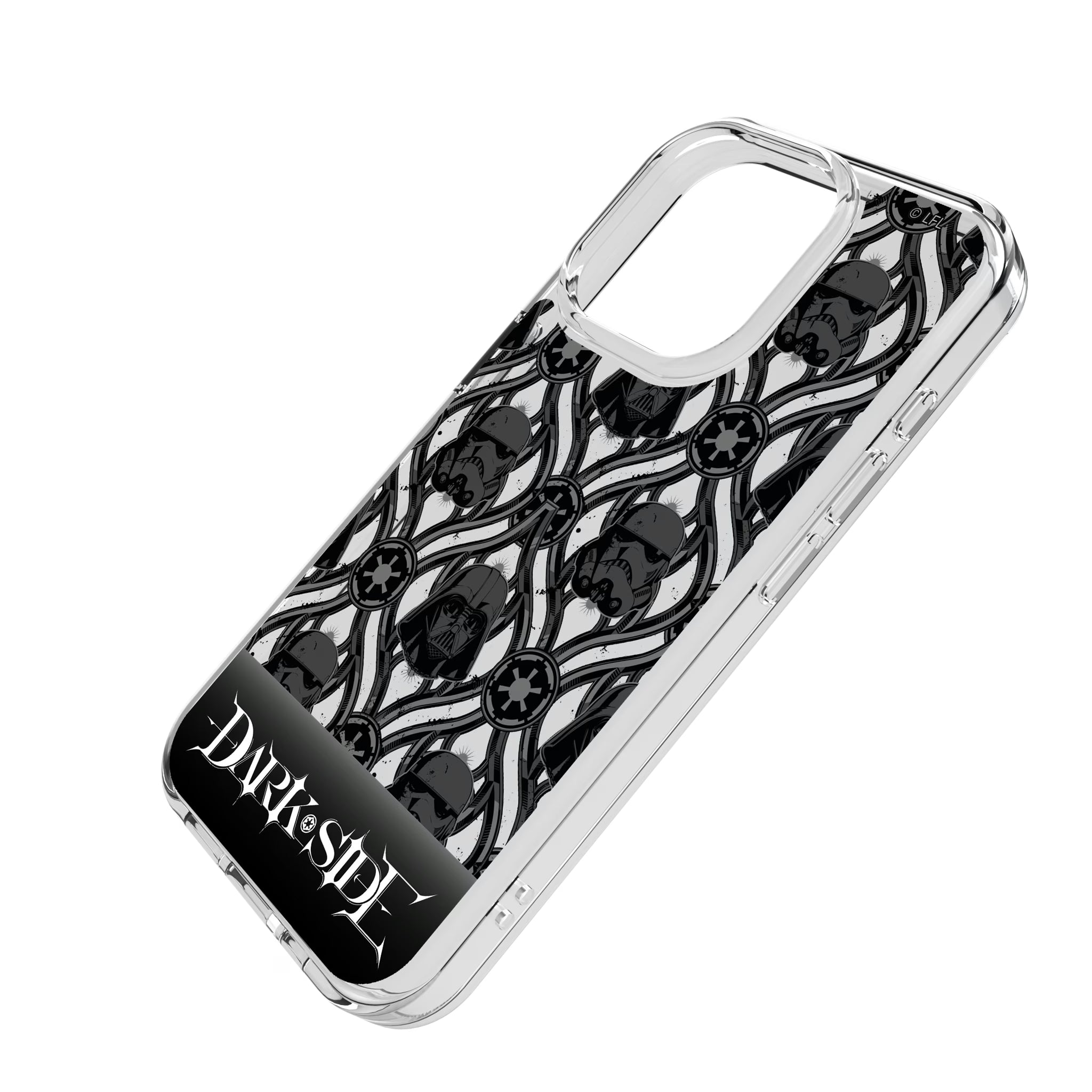 Star Wars Dark Side Pattern iPhone Clear Phone Case for Apple iPhone - Isometric View