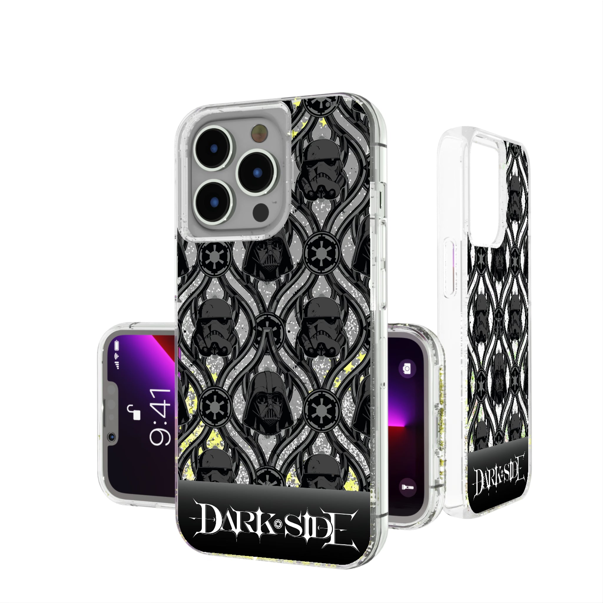 Star Wars Dark Side Pattern iPhone Glitter Phone Case for Apple iPhone