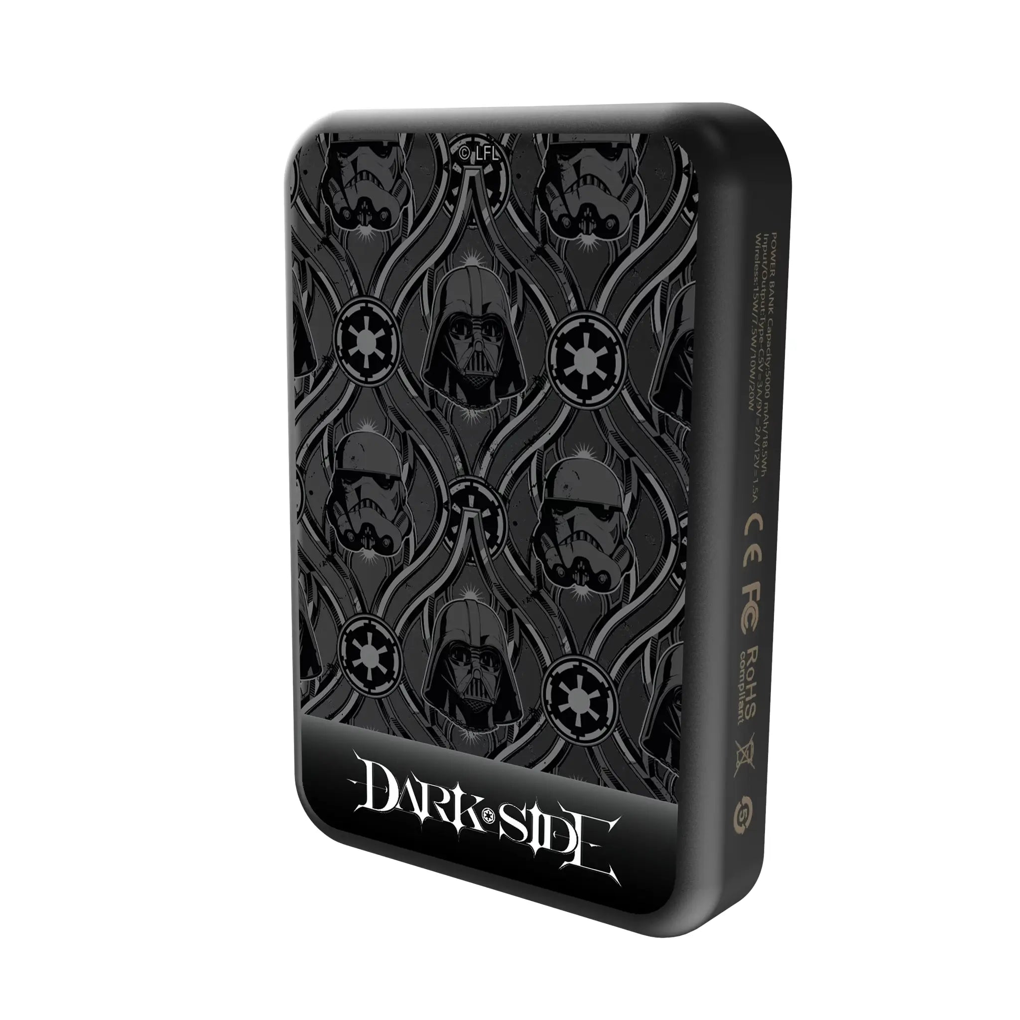 Star Wars Dark Side Pattern Wireless Mag Power Bank