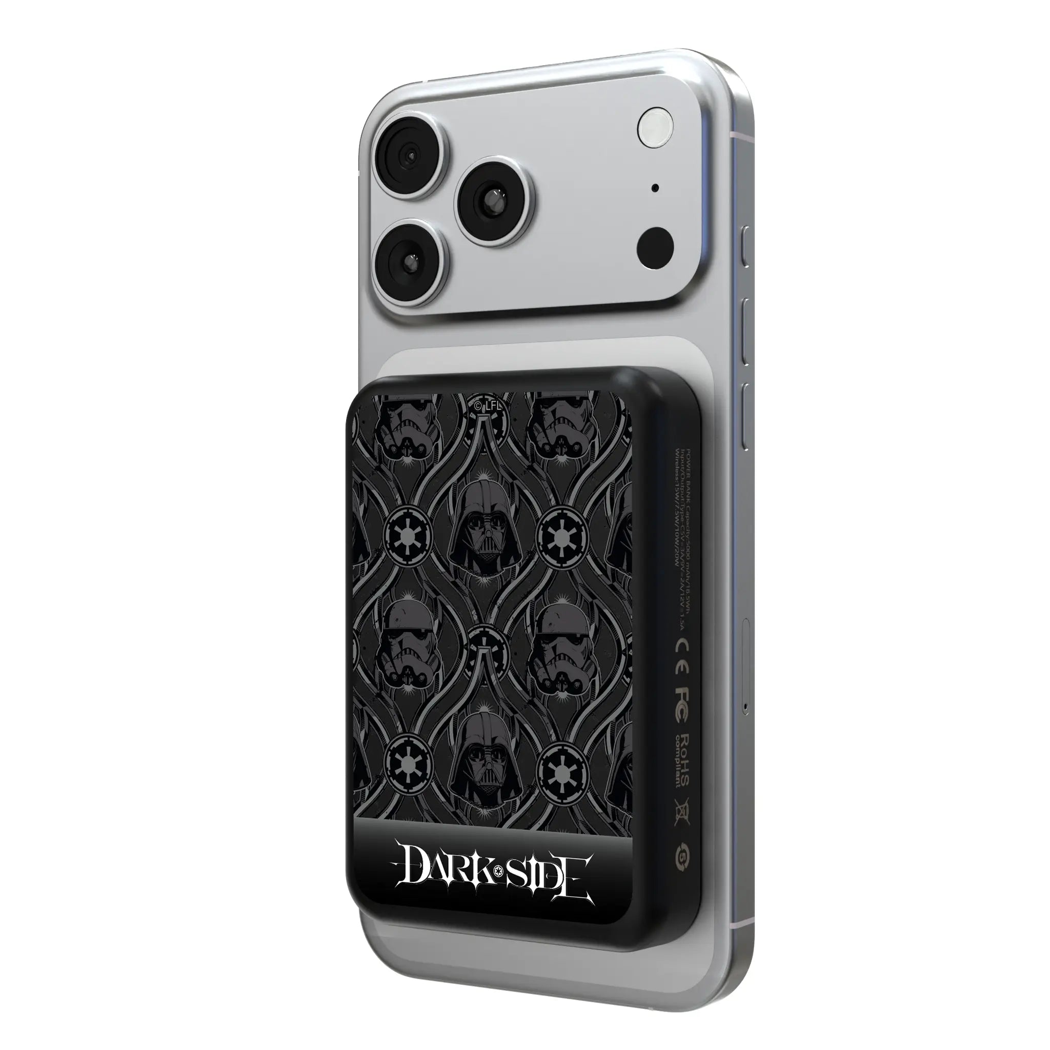 Star Wars Dark Side Pattern Wireless Mag Power Bank