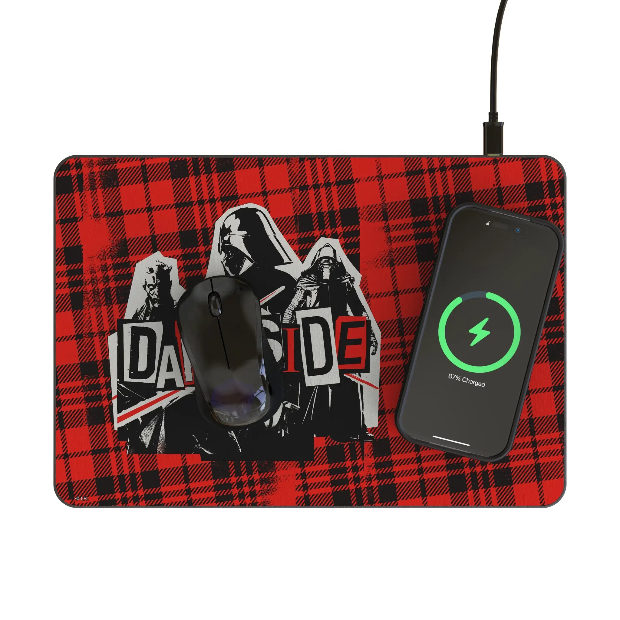 Star Wars Dark Side Ransom 15-Watt Wireless Charger and Mouse Pad - Lifestyle