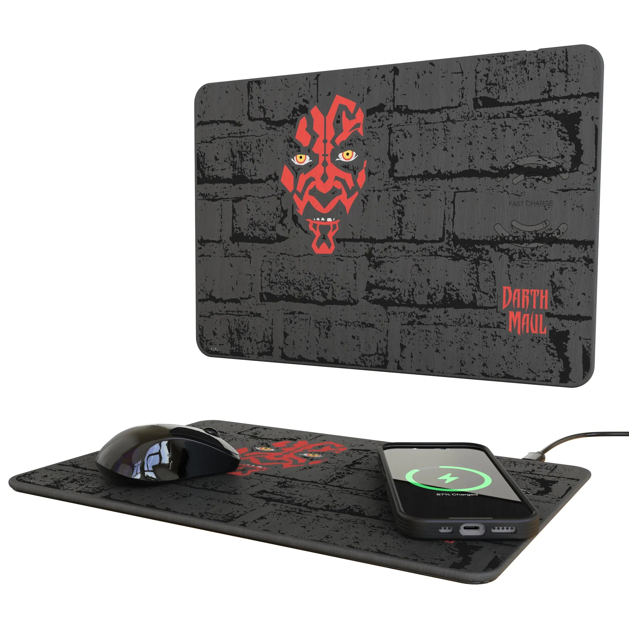 Star Wars Darth Maul Iconic 15-Watt Wireless Charger and Mouse Pad
