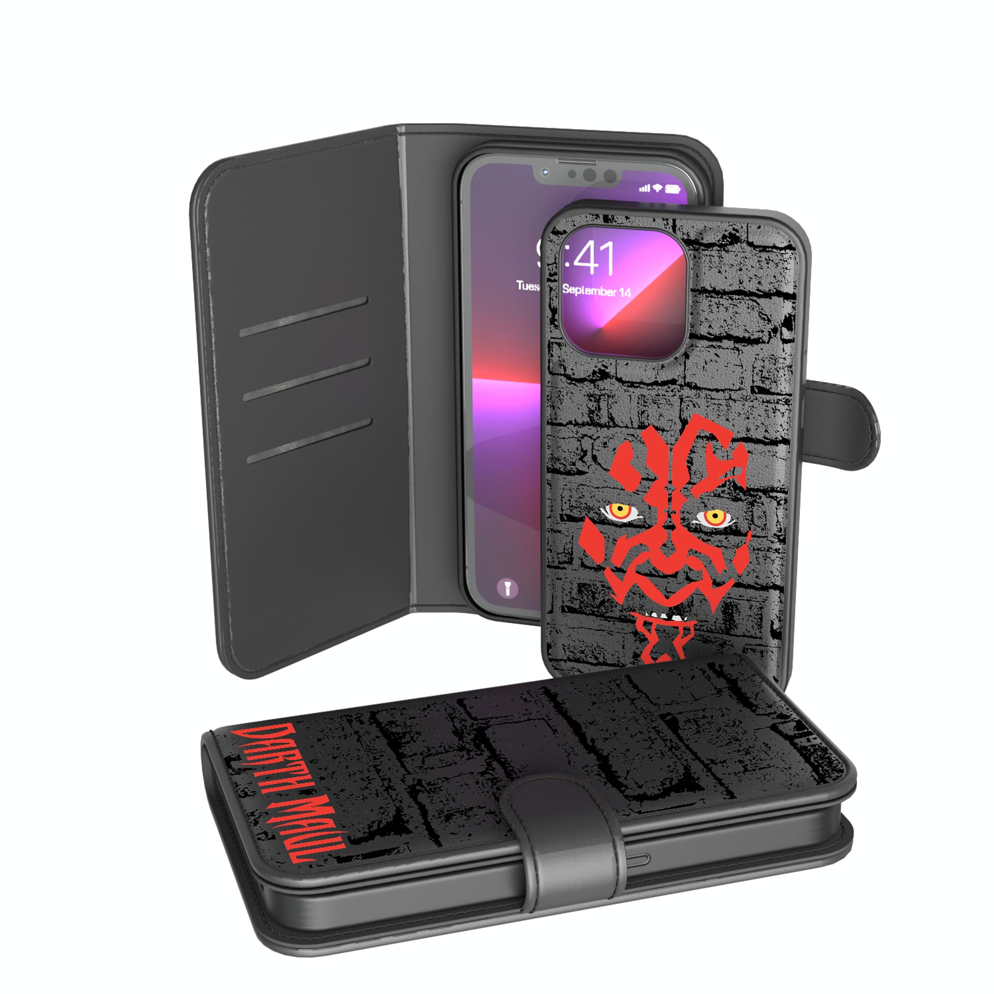 Star Wars Darth Maul Iconic iPhone Wallet Phone Case for Apple iPhone