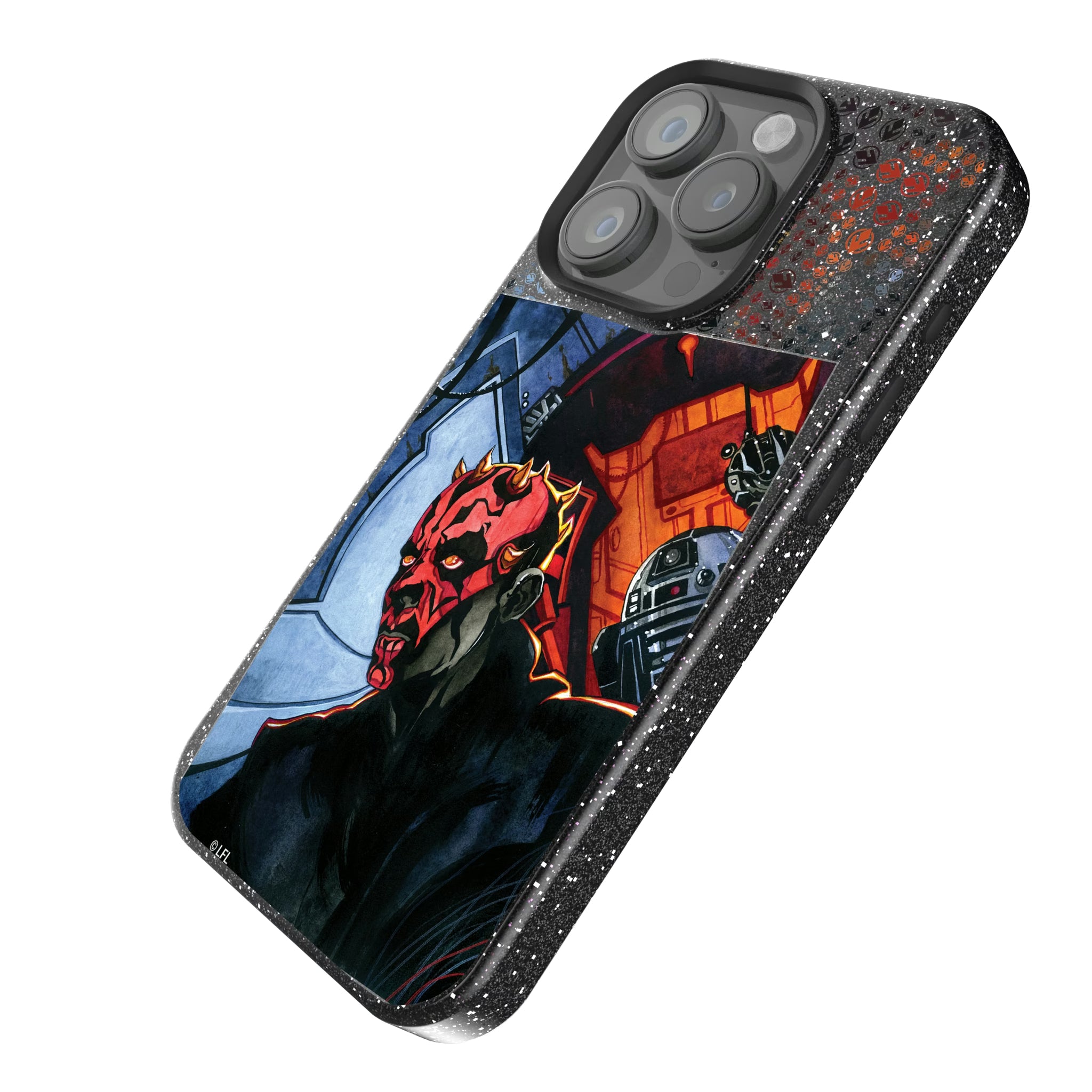 Star Wars Darth Maul Portrait iPhone Bling Phone Case for Apple iPhone - Isometric View