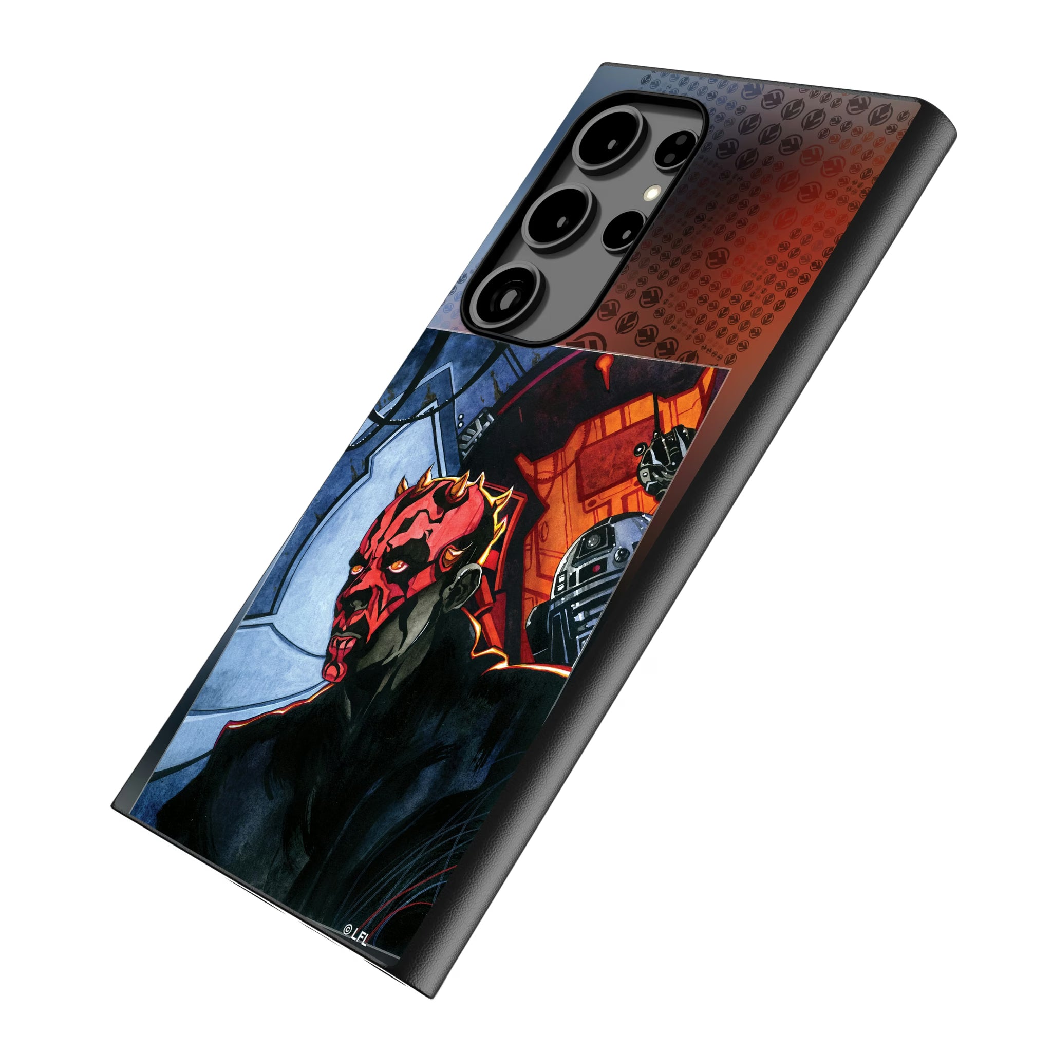 Star Wars Darth Maul Portrait Galaxy MagSafe Compatible Phone Case for Samsung Galaxy - Isometric View
