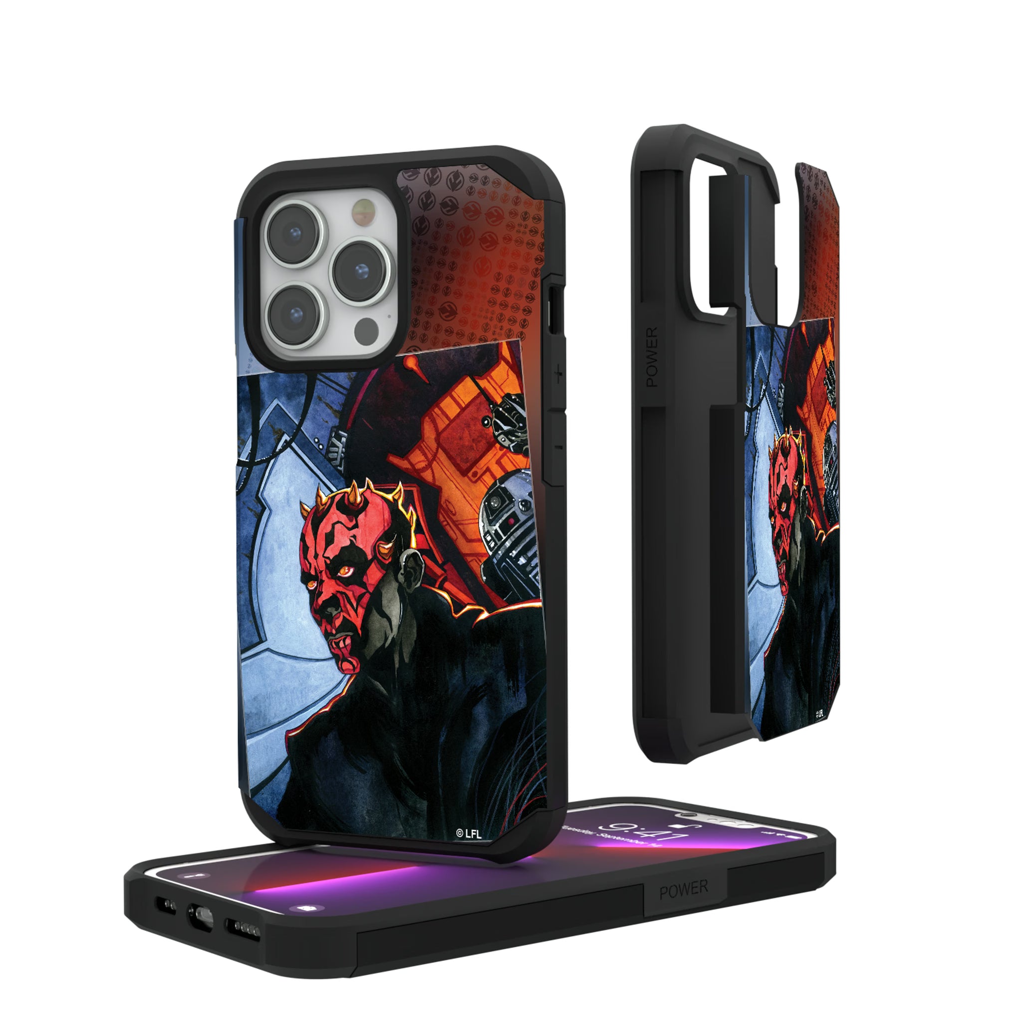 Star Wars Darth Maul Portrait iPhone Rugged Phone Case for Apple iPhone#Device_iPhone 13 Pro