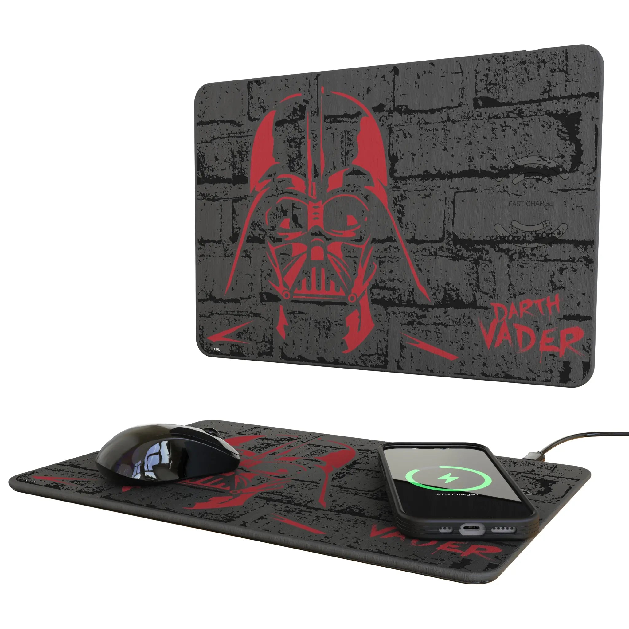 Star Wars Darth Vader Iconic 15-Watt Wireless Charger and Mouse Pad