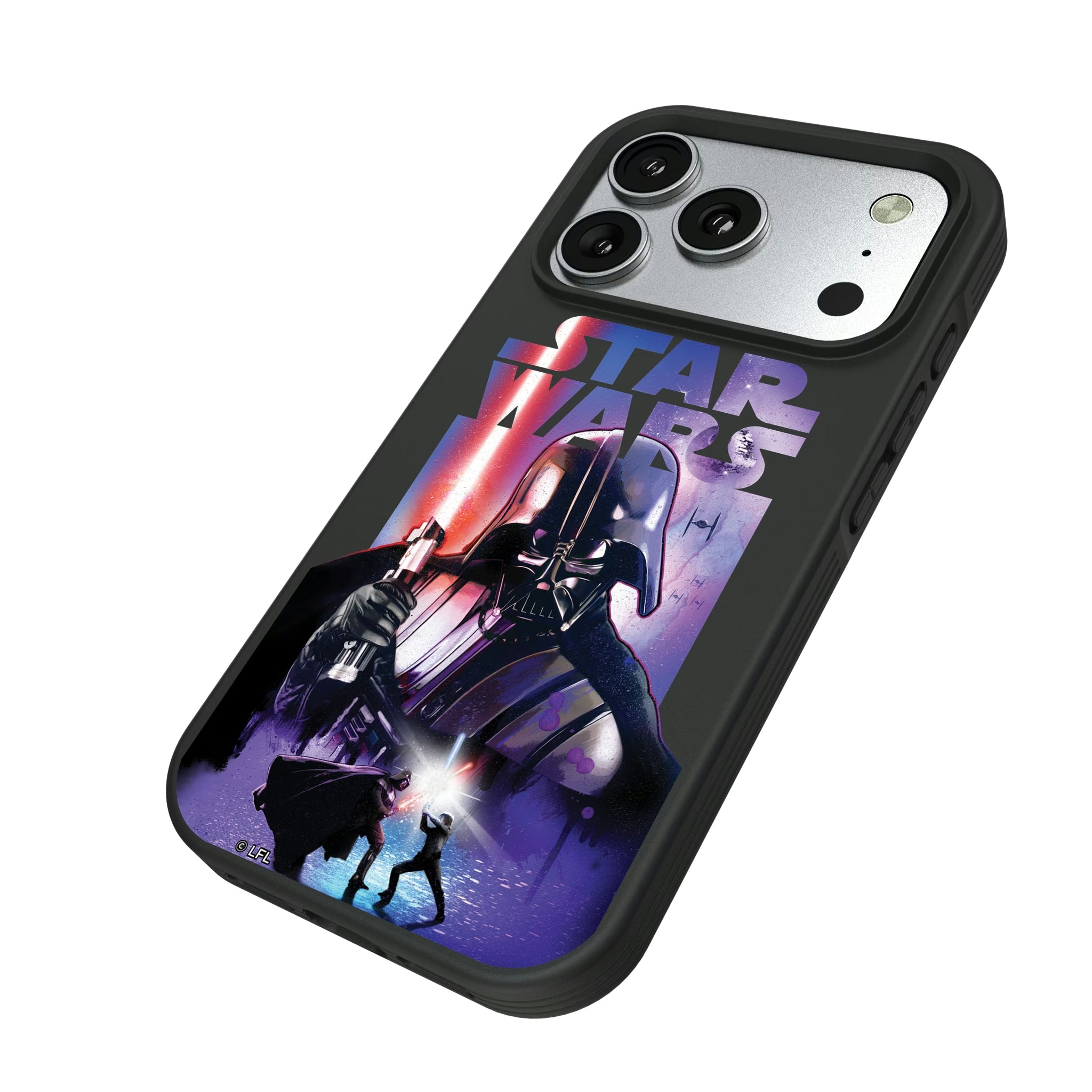 Star Wars Darth Vader Portrait Collage iPhone Bump Phone Case for Apple iPhone - Isometric View#Device_iPhone 17 Pro