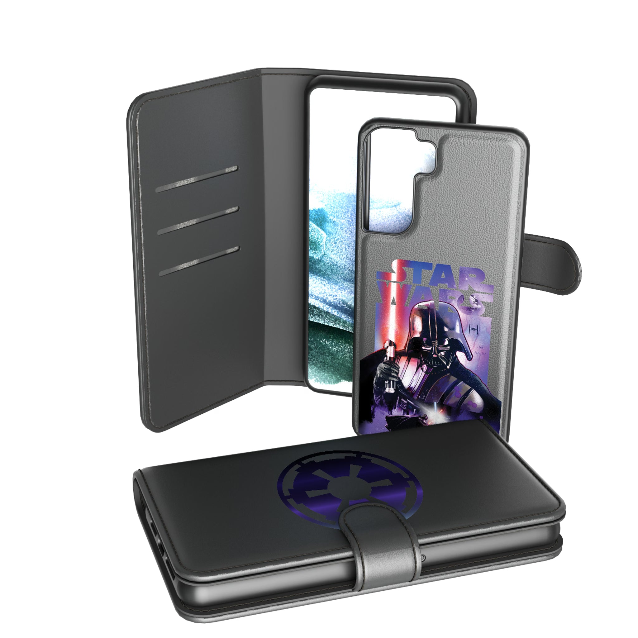 Star Wars Darth Vader Portrait Collage Galaxy Wallet Phone Case for Samsung Galaxy