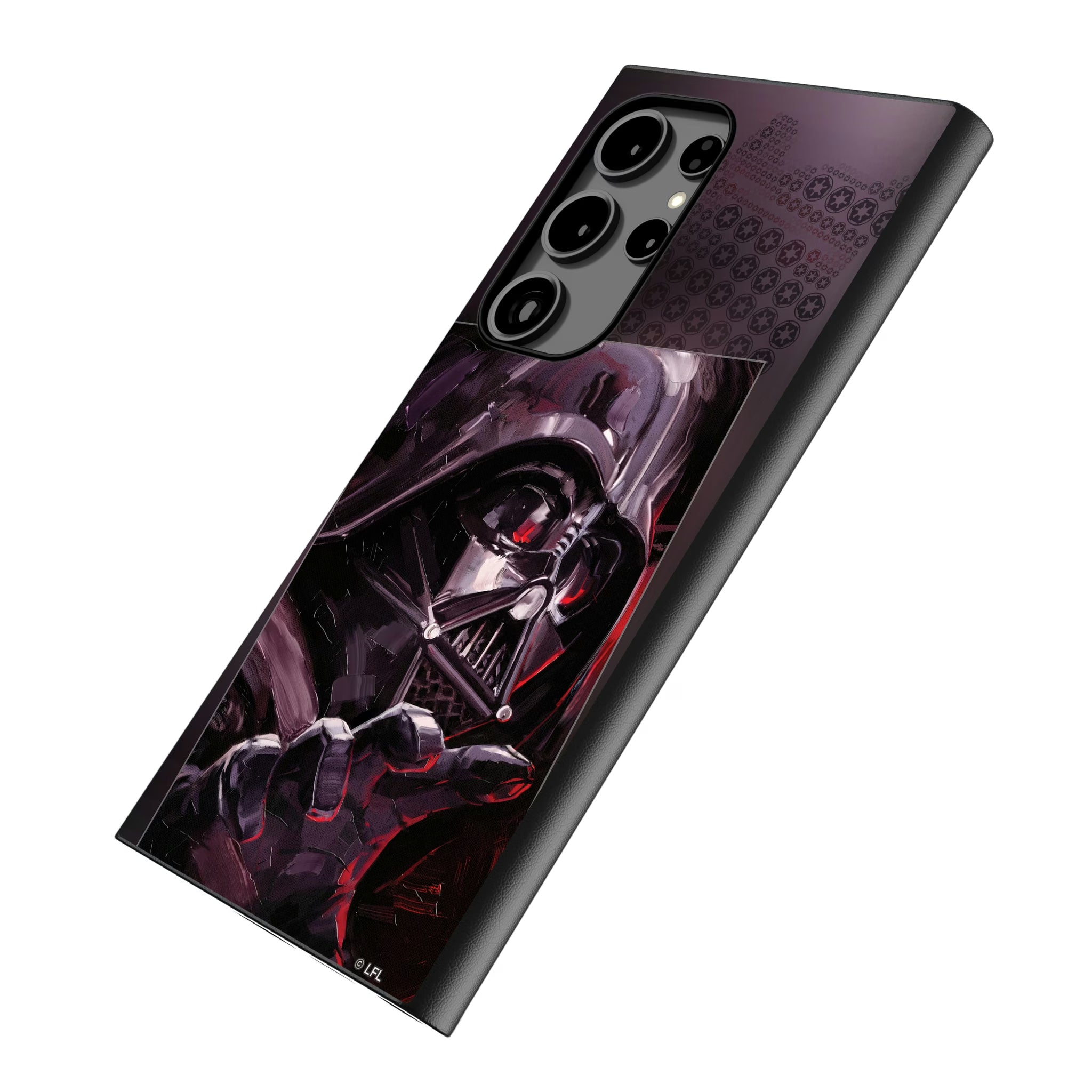 Star Wars Darth Vader Portrait Galaxy MagSafe Compatible Phone Case for Samsung Galaxy - Isometric View