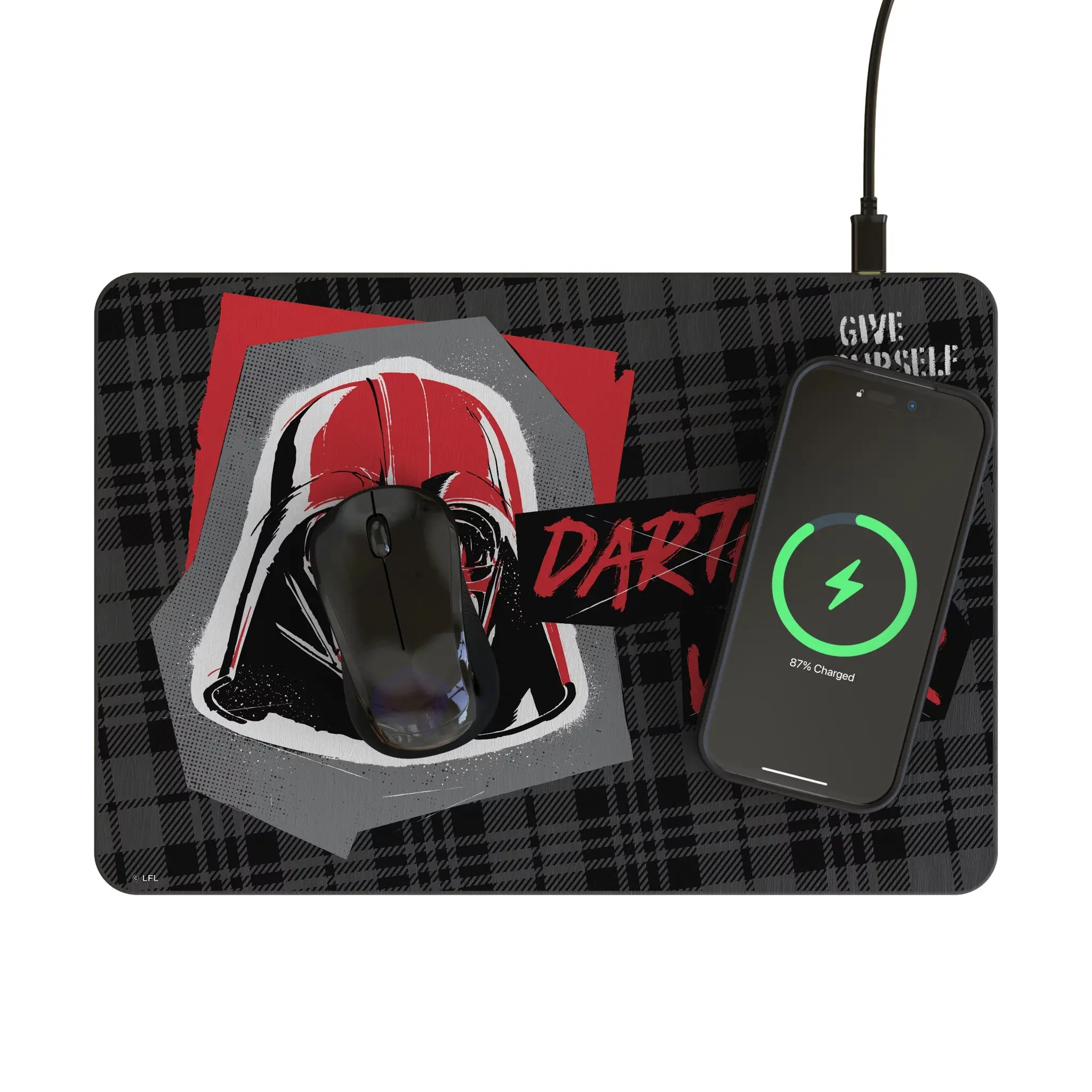 Star Wars Darth Vader Ransom 15-Watt Wireless Charger and Mouse Pad - Lifestyle
