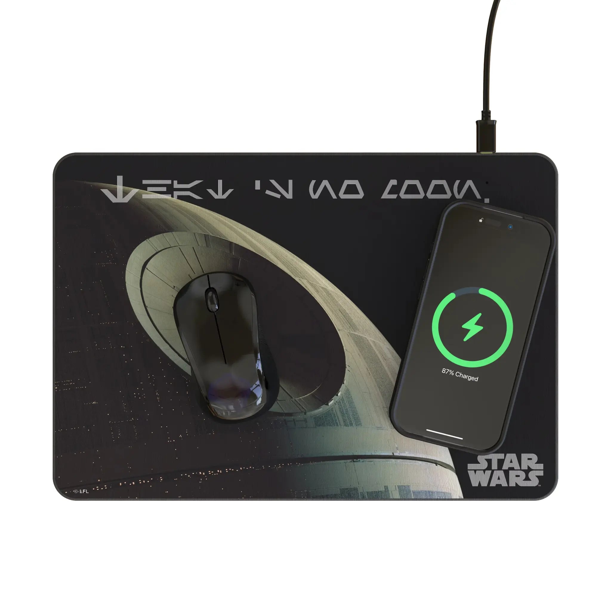 Star Wars Death Star Cinematic Moments: Discovery 15-Watt Wireless Charger and Mouse Pad - Lifestyle