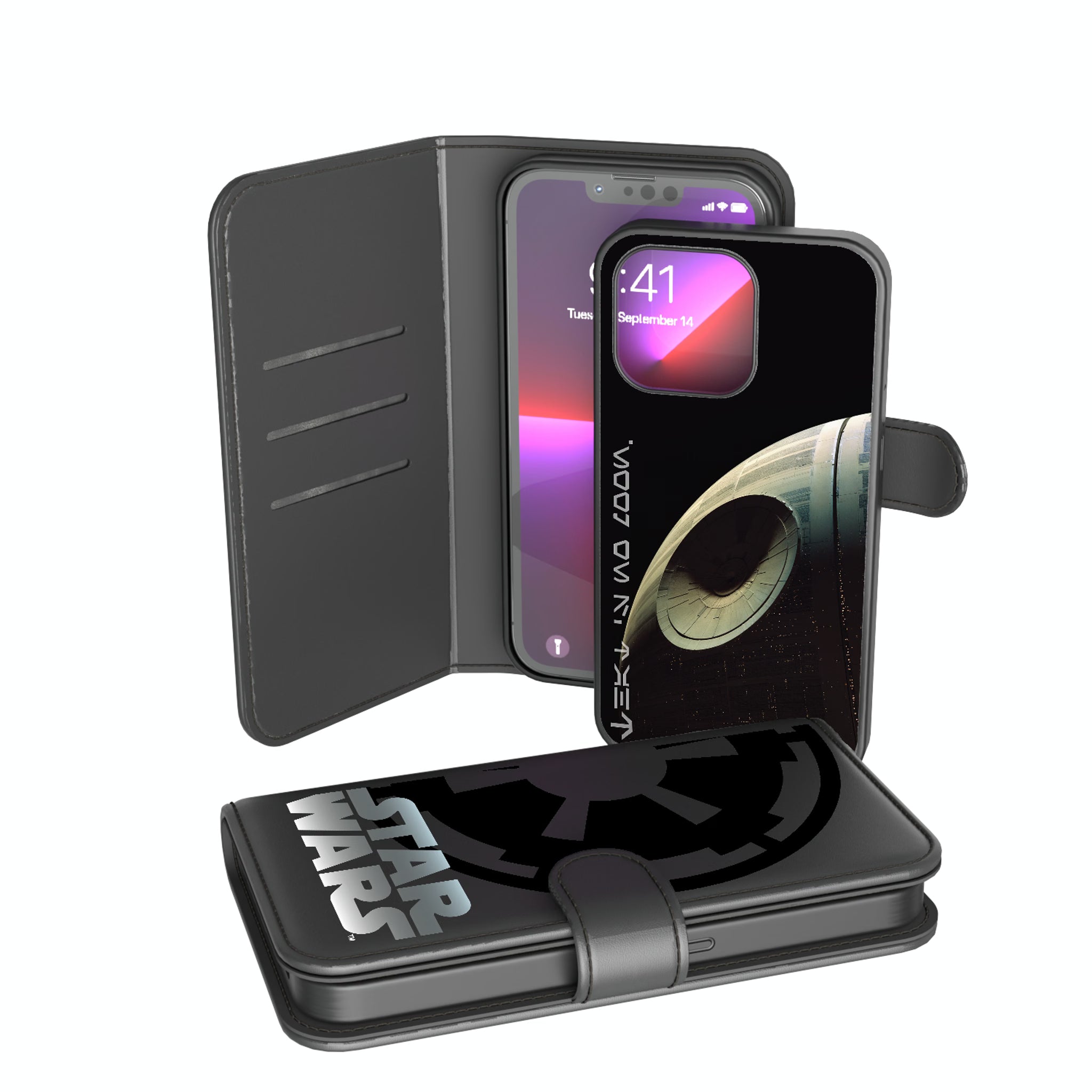 Star Wars Death Star Cinematic Moments: Discovery iPhone Wallet Phone Case for Apple iPhone