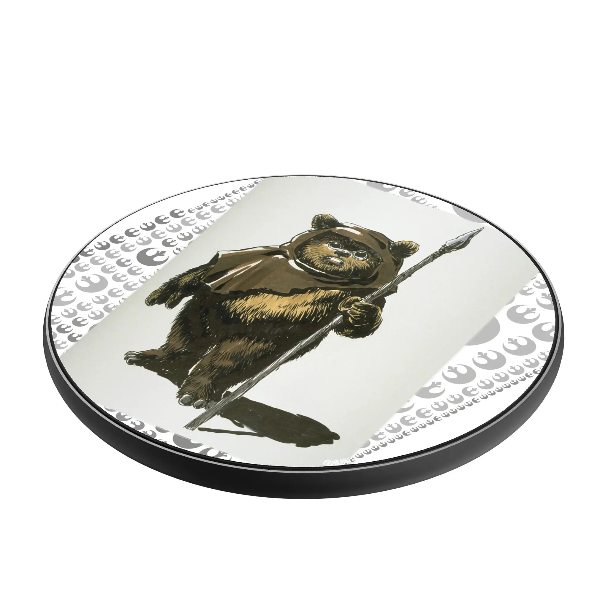 Star Wars Ewok Portrait 15-Watt Wireless Charger - Isometric View