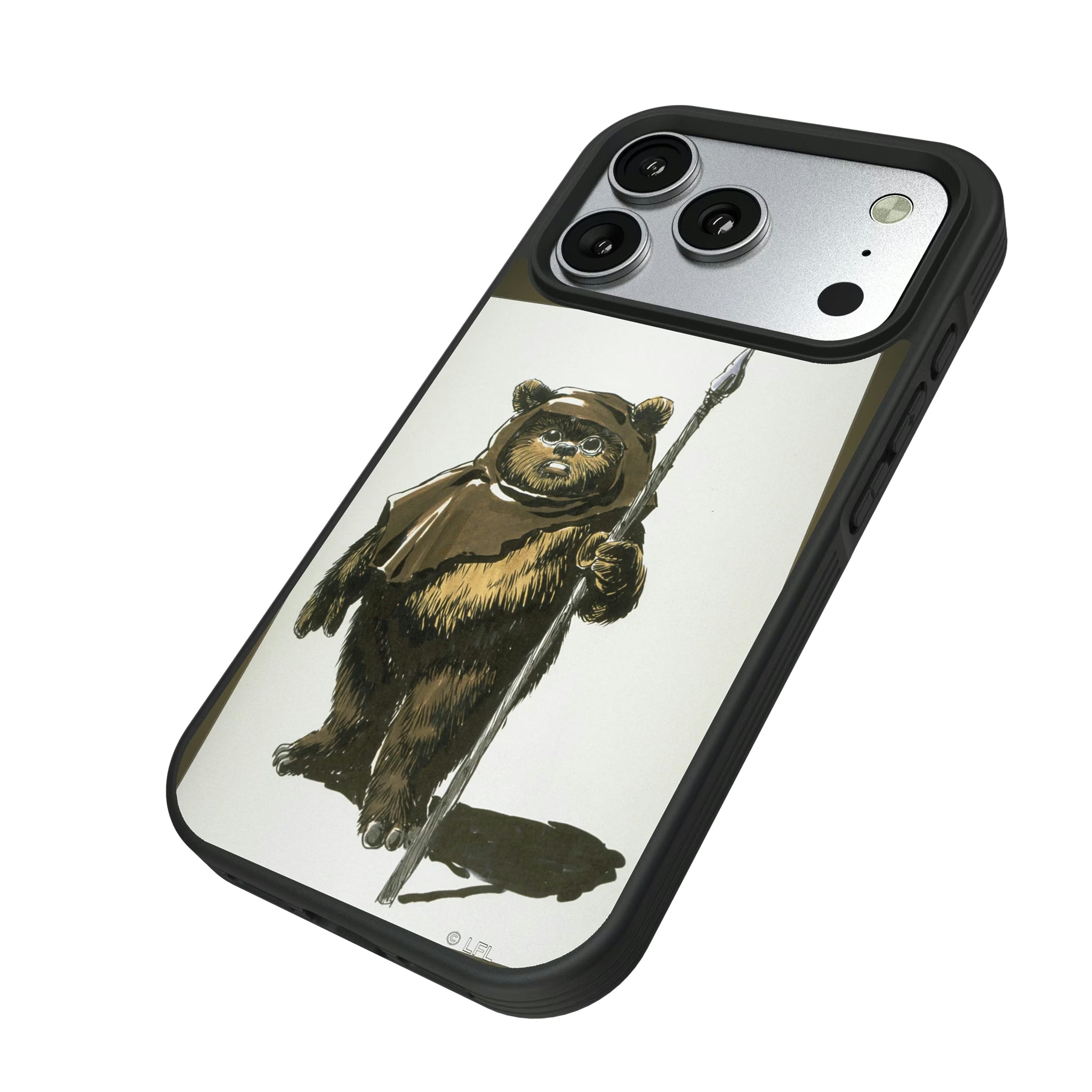 Star Wars Ewok Portrait iPhone Bump Phone Case for Apple iPhone - Isometric View#Device_iPhone 17 Pro