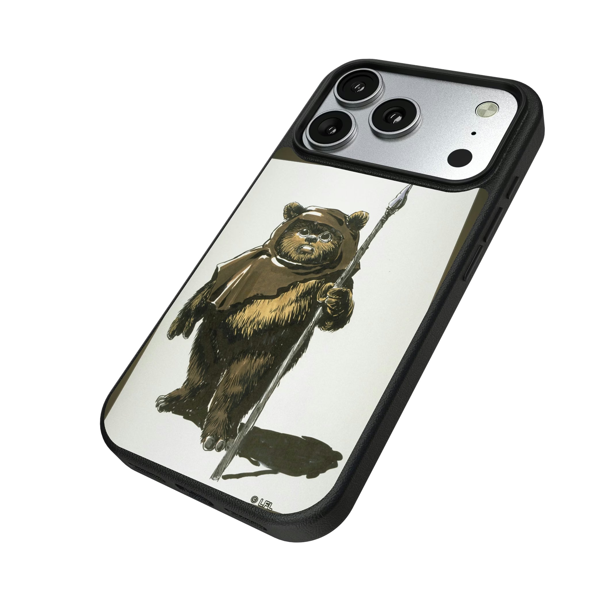 Star Wars Ewok Portrait iPhone MagSafe Compatible Phone Case for Apple iPhone - Isometric View#Device_iPhone 17 Pro