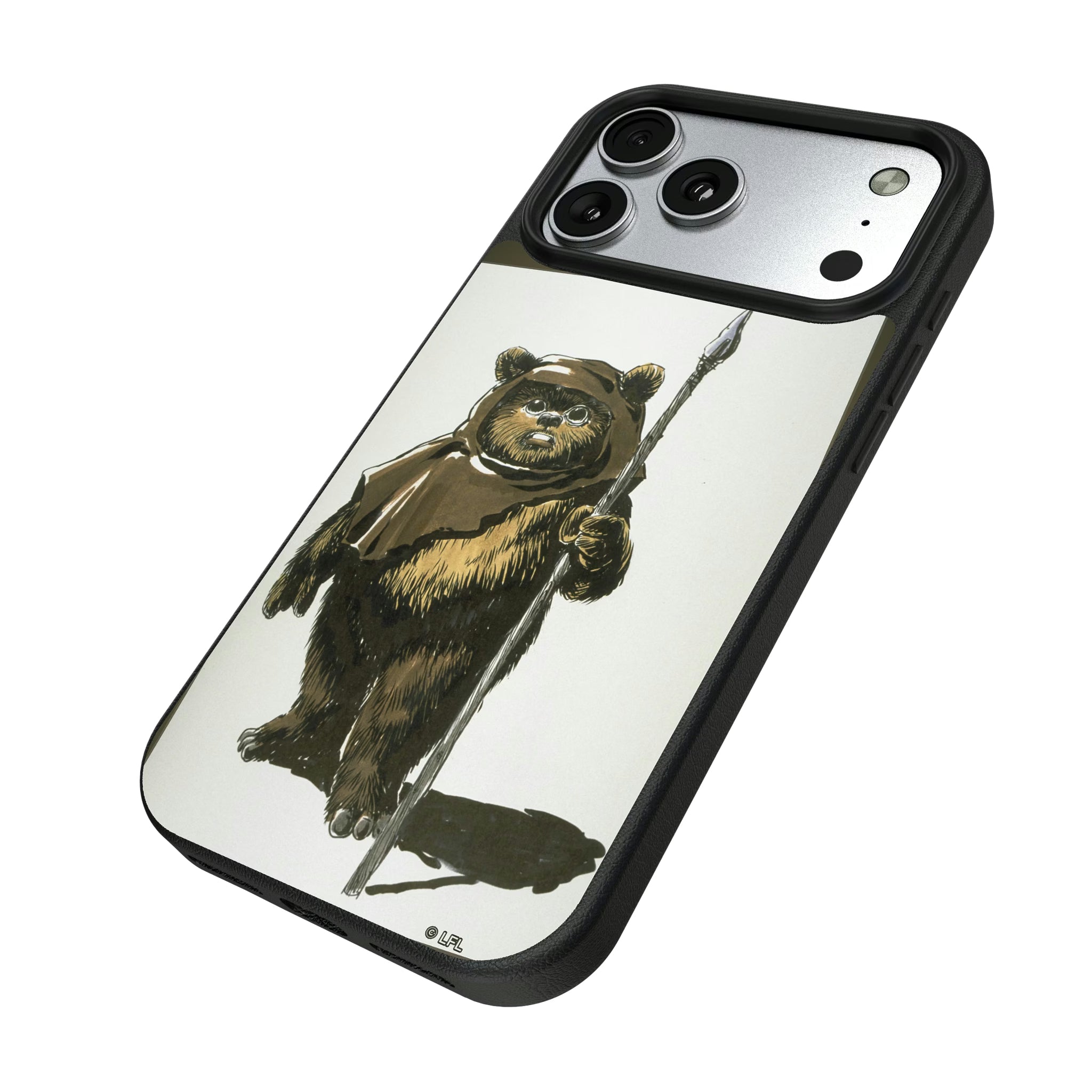 Star Wars Ewok Portrait iPhone MagSafe Compatible Phone Case for Apple iPhone - Isometric View#Device_iPhone 17 Pro Max