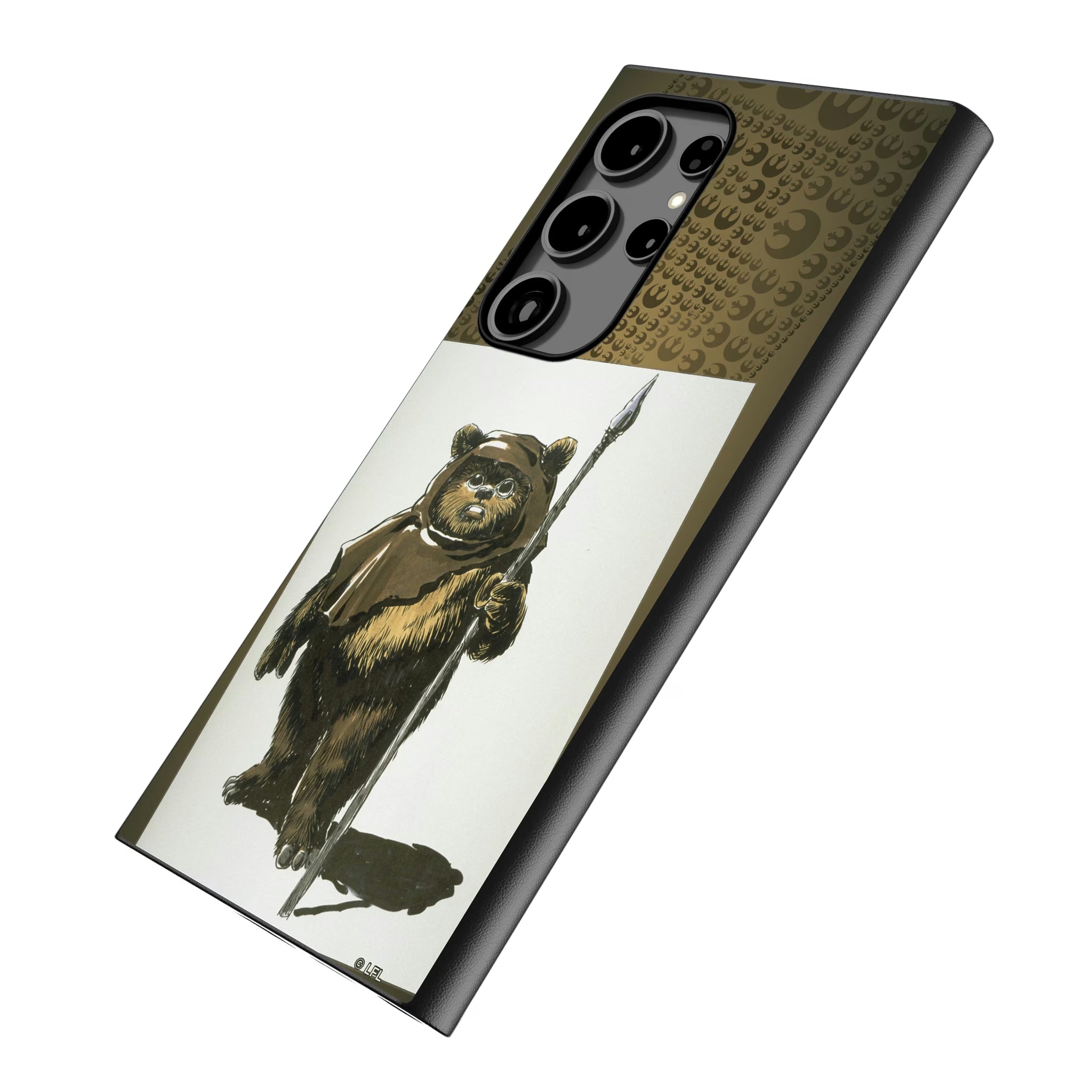 Star Wars Ewok Portrait Galaxy MagSafe Compatible Phone Case for Samsung Galaxy - Isometric View