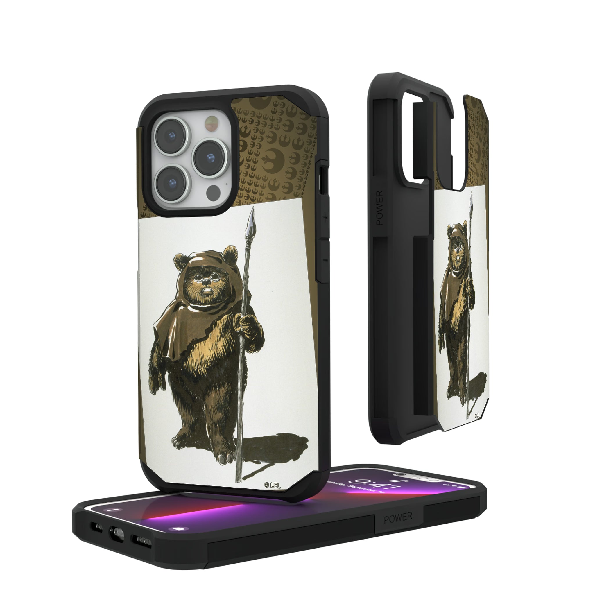 Star Wars Ewok Portrait iPhone Rugged Phone Case for Apple iPhone#Device_iPhone 13 Pro
