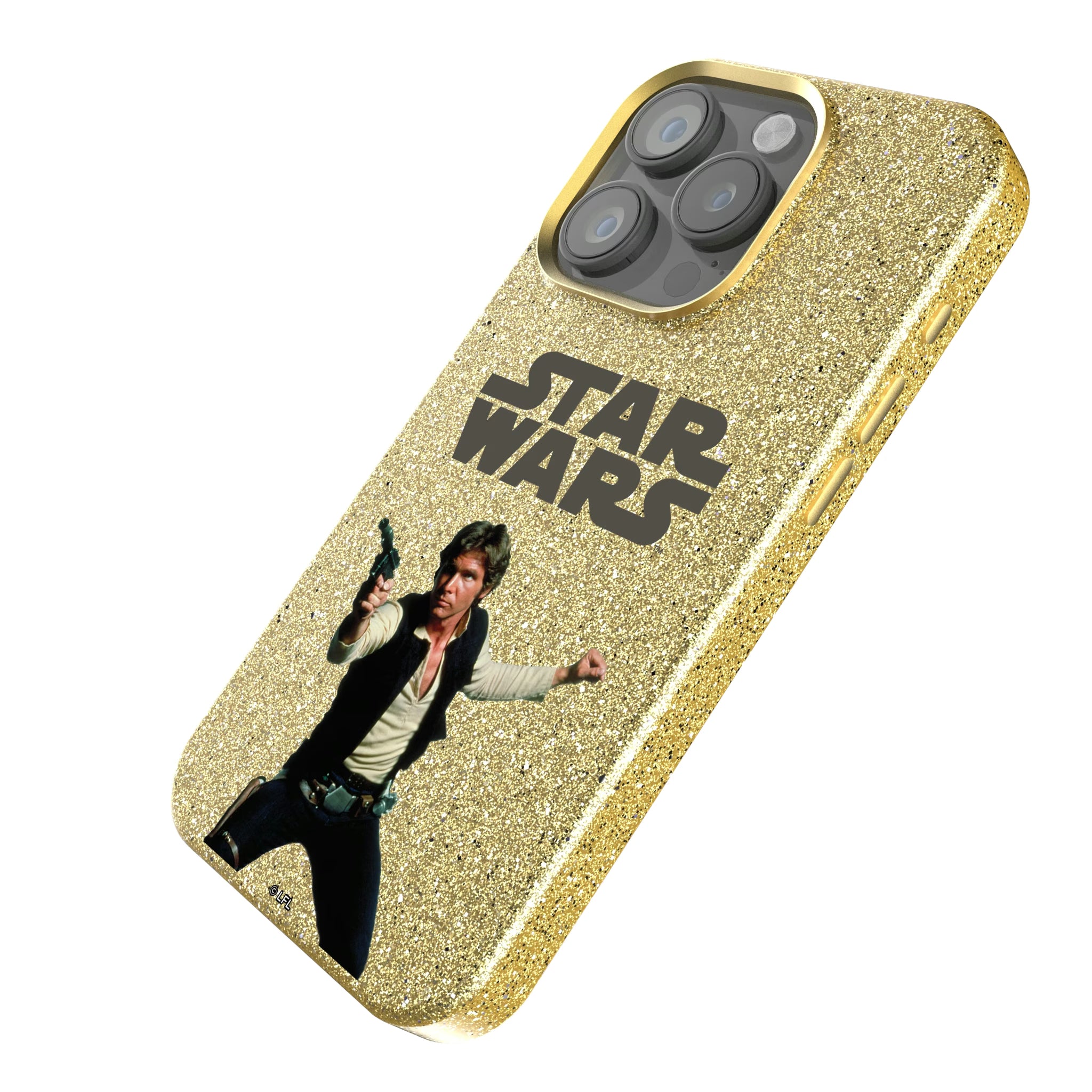 Star Wars Han Solo Color Block iPhone Bling Phone Case for Apple iPhone - Isometric View