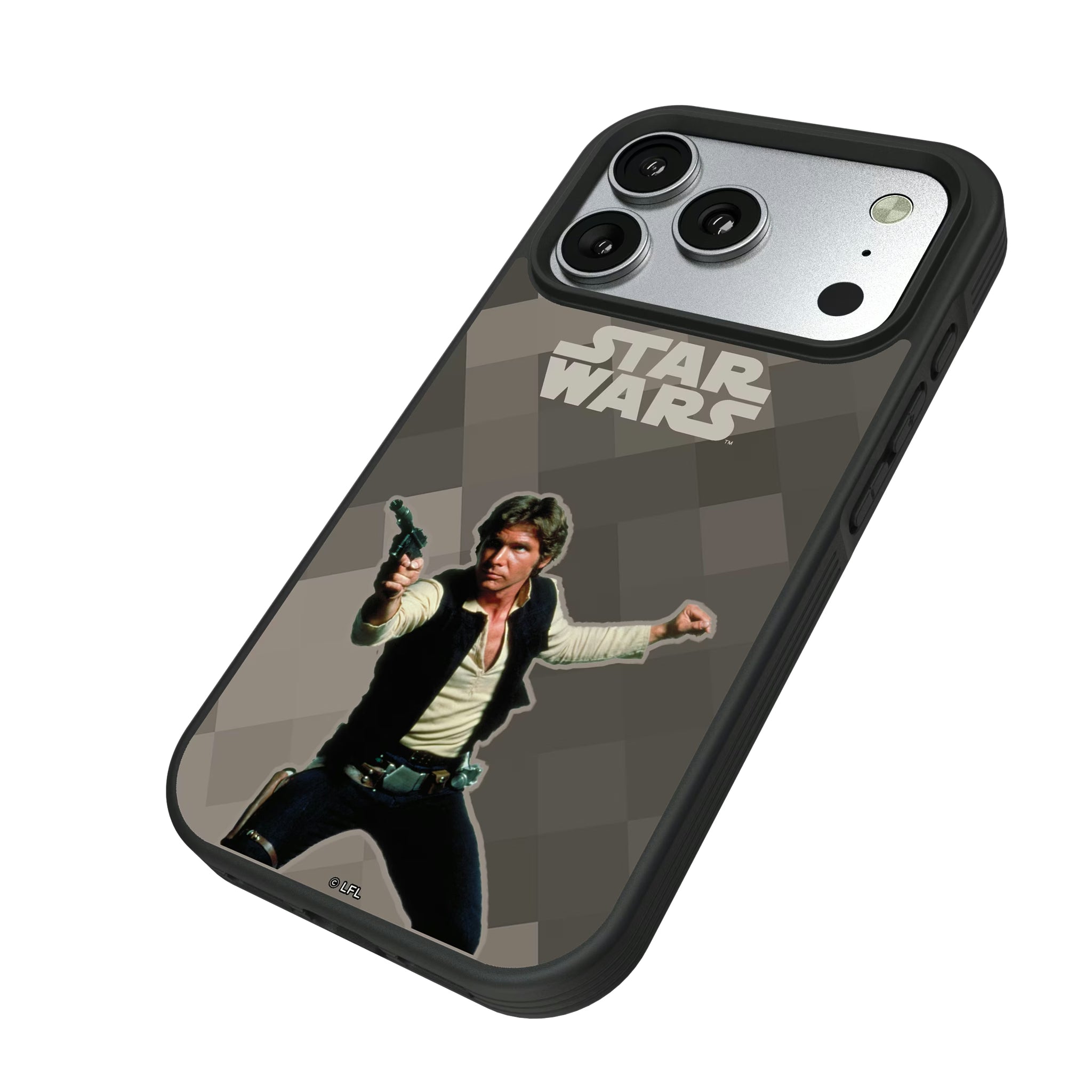 Star Wars Han Solo Color Block iPhone Bump Phone Case for Apple iPhone - Isometric View#Device_iPhone 17 Pro