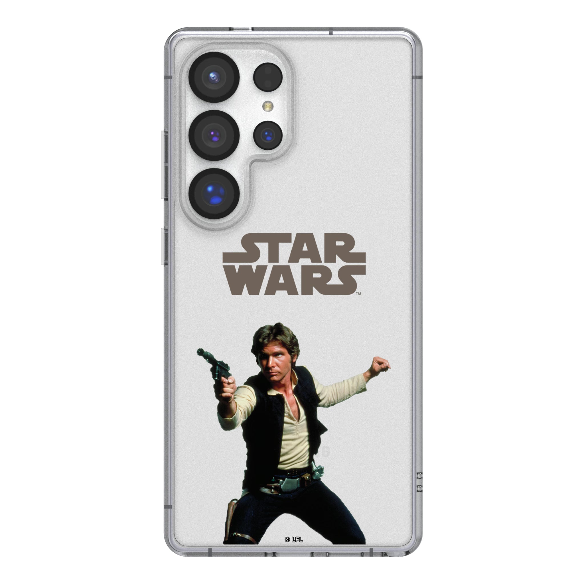Star Wars Han Solo Color Block Galaxy Clear Phone Case for Samsung Galaxy
