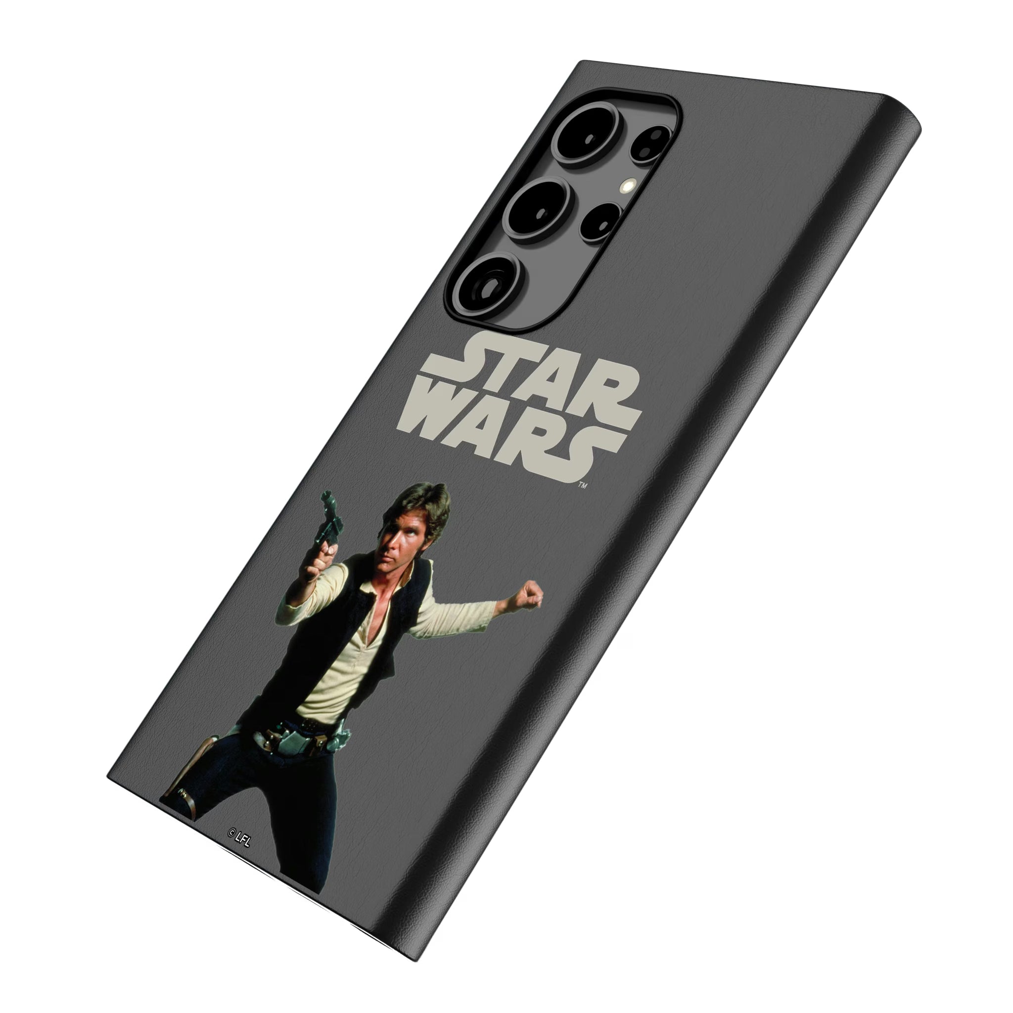 Star Wars Han Solo Color Block Galaxy MagSafe Compatible Phone Case for Samsung Galaxy - Isometric View