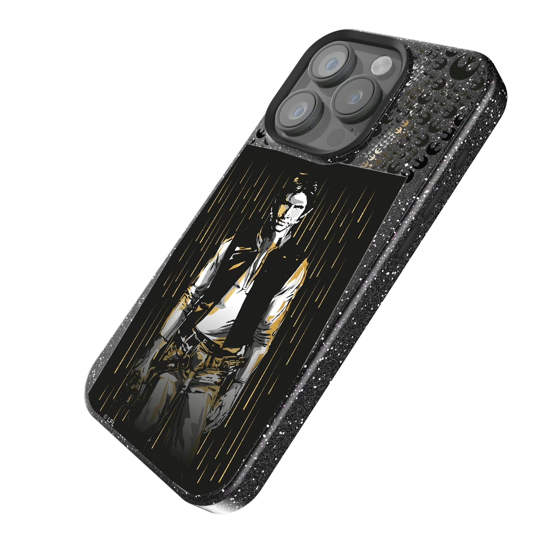 Star Wars Han Solo Portrait iPhone Bling Phone Case for Apple iPhone - Isometric View