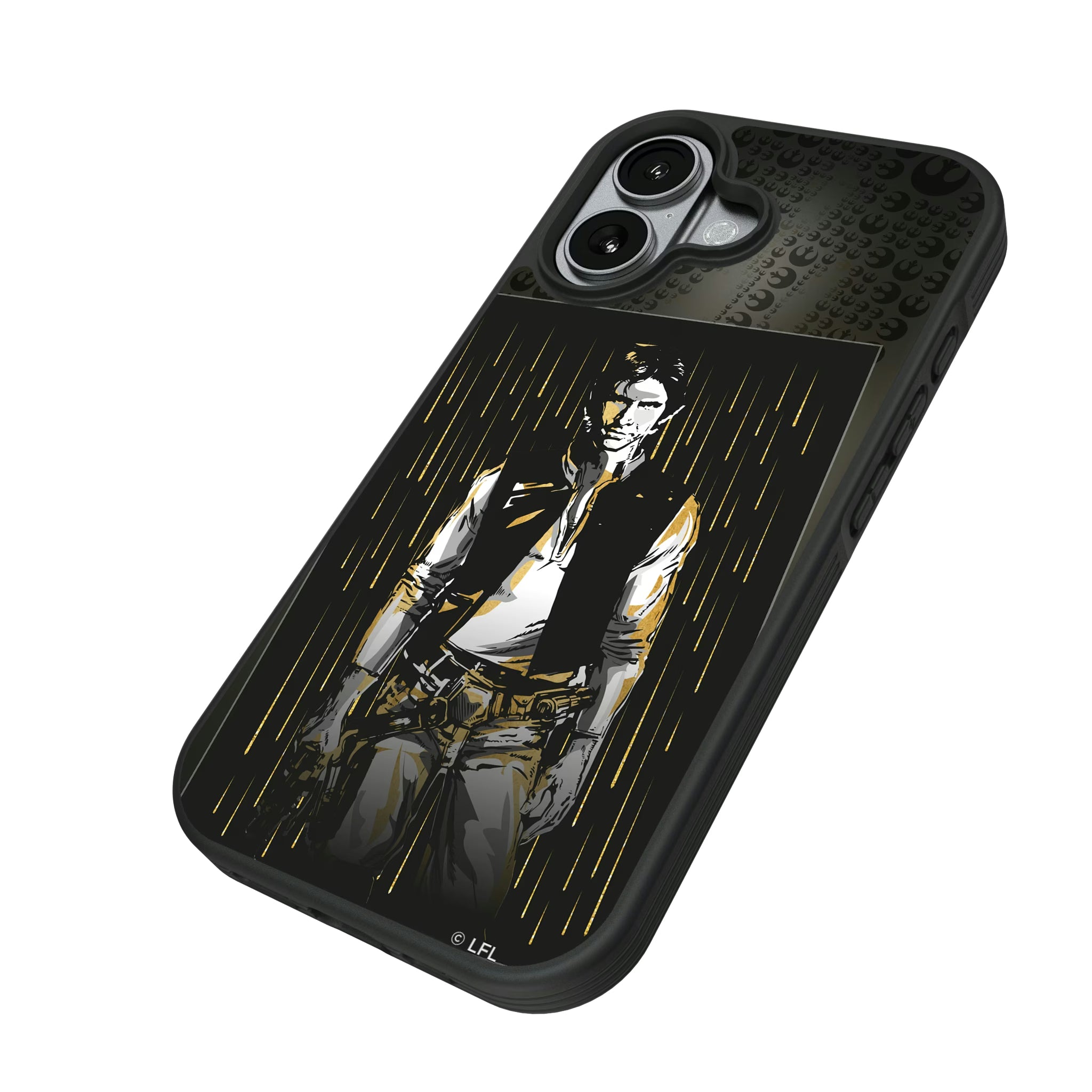 Star Wars Han Solo Portrait iPhone Bump Phone Case for Apple iPhone - Isometric View#Device_iPhone 17