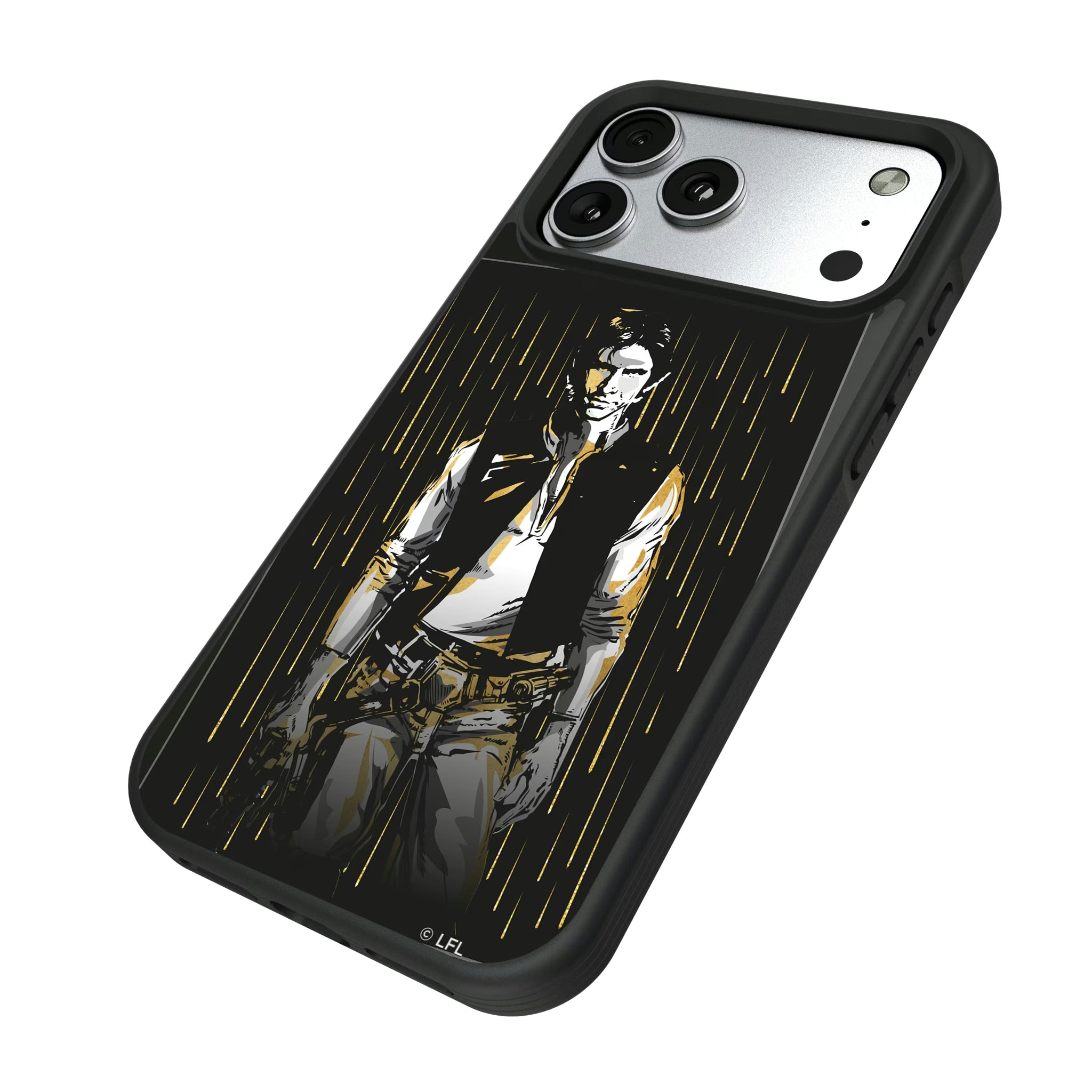 Star Wars Han Solo Portrait iPhone Bump Phone Case for Apple iPhone - Isometric View#Device_iPhone 17 Pro Max