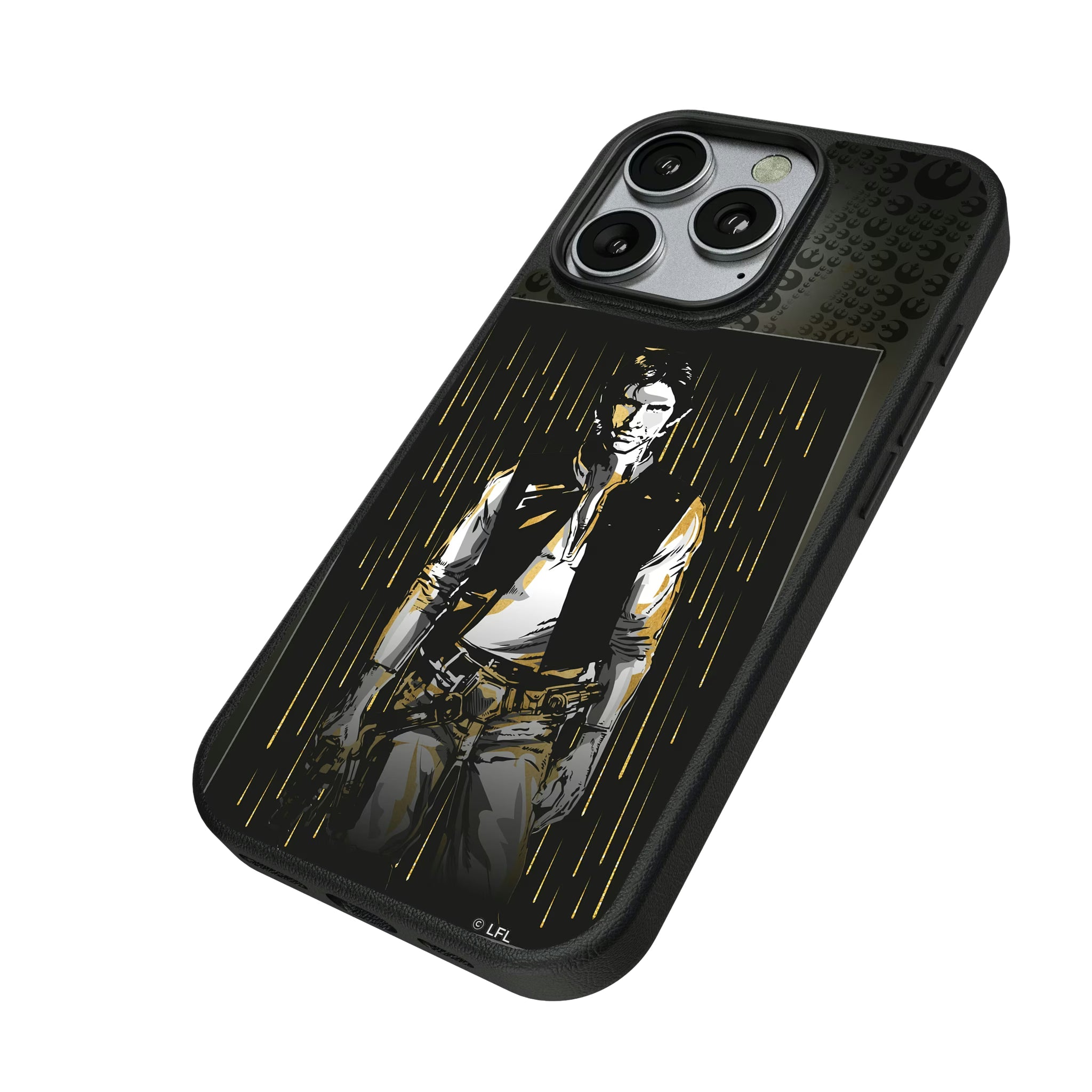 Star Wars Han Solo Portrait iPhone MagSafe Compatible Phone Case for Apple iPhone - Isometric View