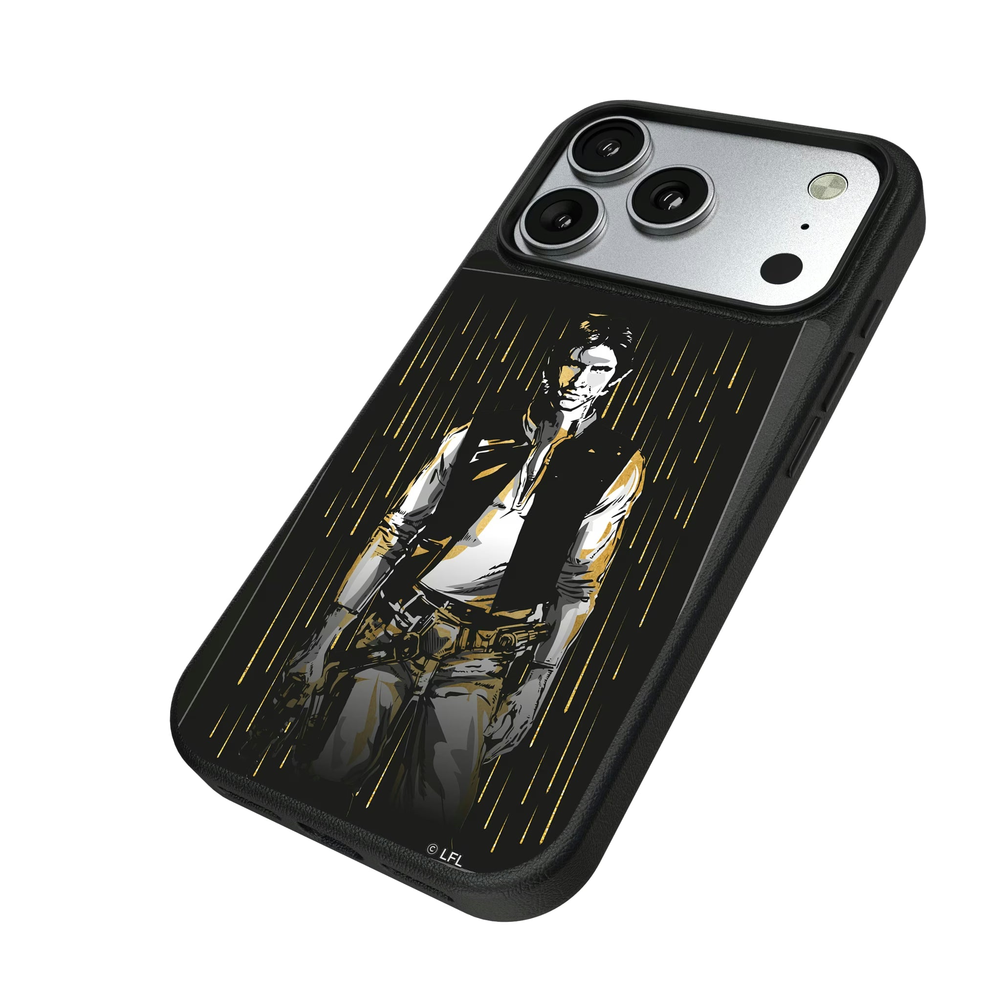 Star Wars Han Solo Portrait iPhone MagSafe Compatible Phone Case for Apple iPhone - Isometric View#Device_iPhone 17 Pro