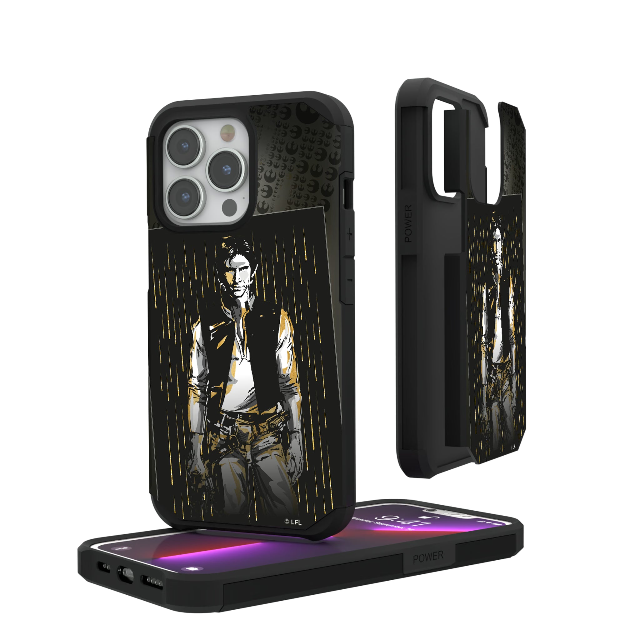 Star Wars Han Solo Portrait iPhone Rugged Phone Case for Apple iPhone#Device_iPhone 13 Pro