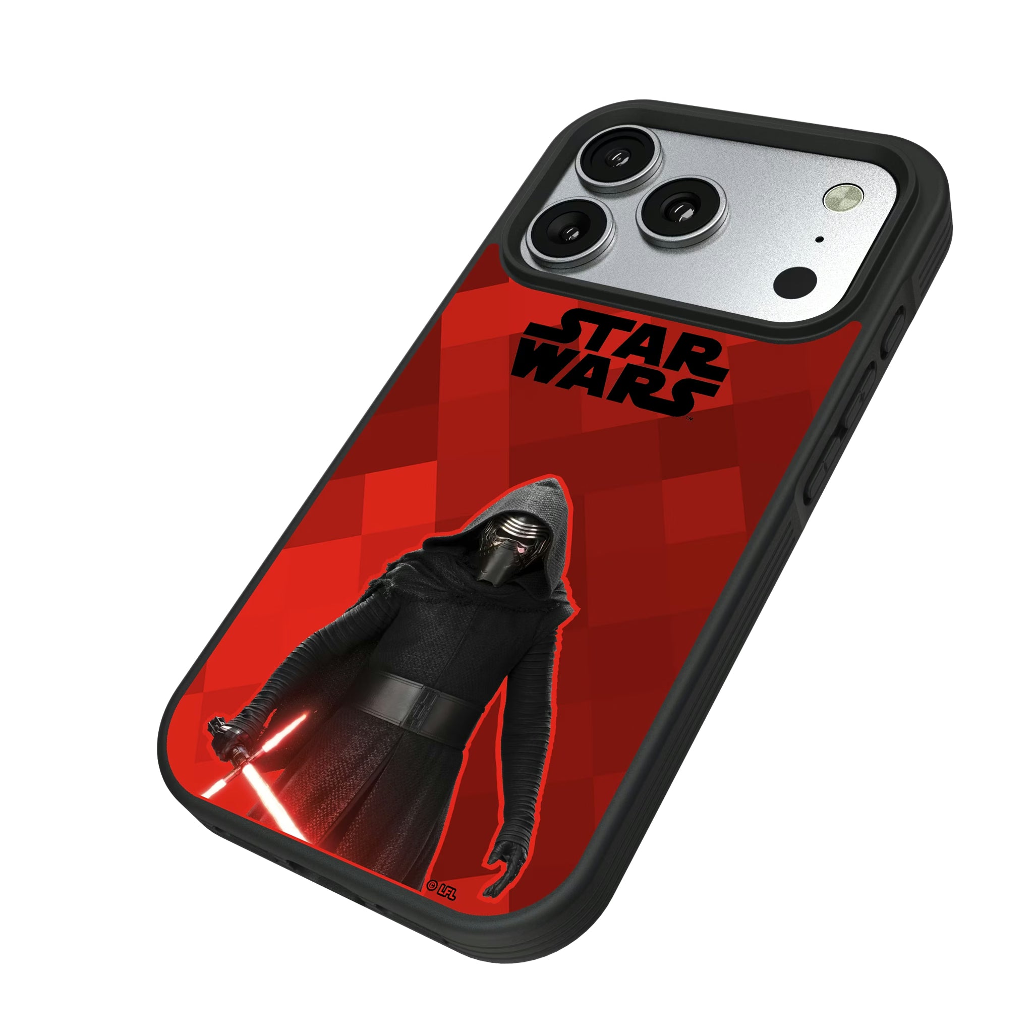 Star Wars Kylo Ren Color Block iPhone Bump Phone Case for Apple iPhone - Isometric View#Device_iPhone 17 Pro