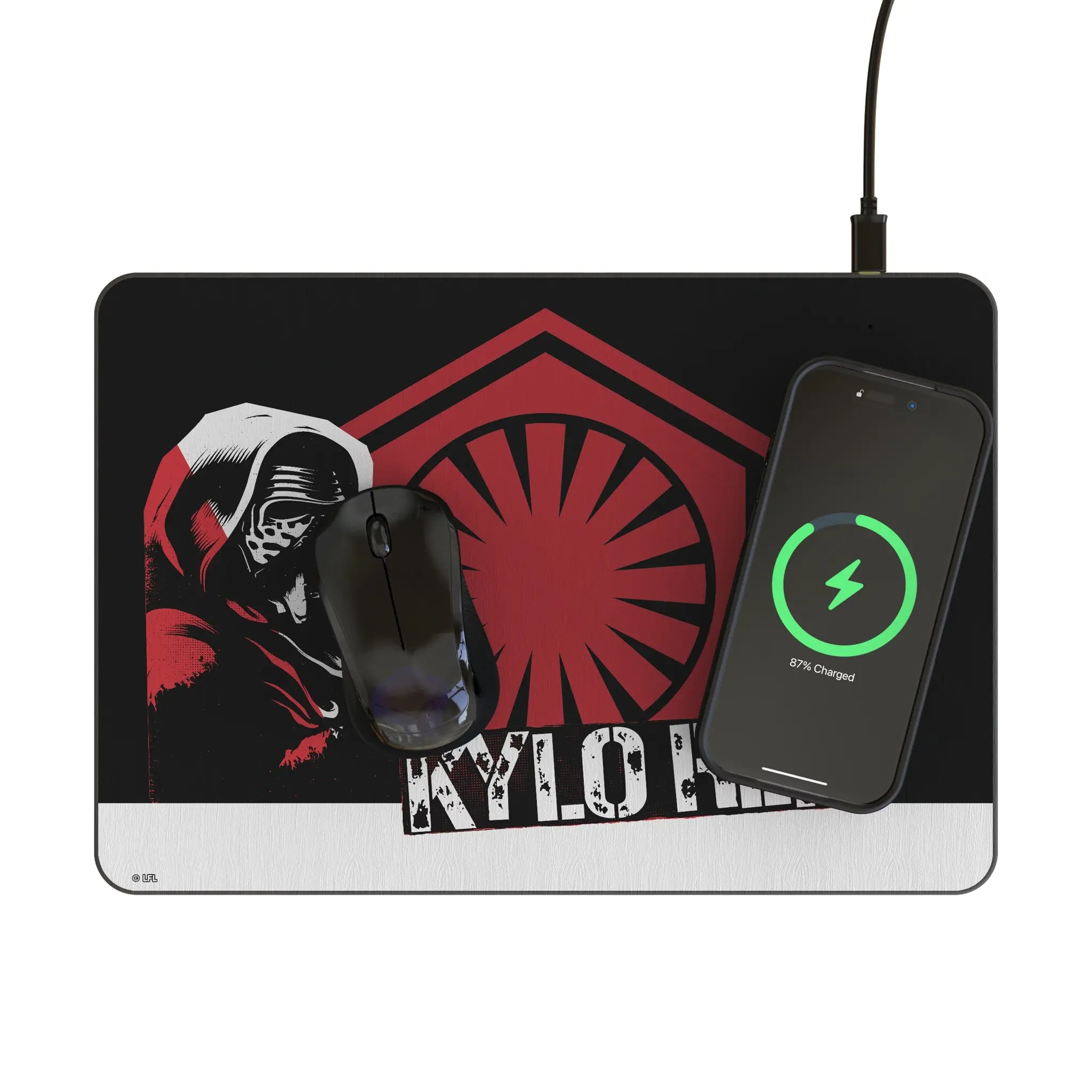 Star Wars Kylo Ren Ransom 15-Watt Wireless Charger and Mouse Pad - Lifestyle