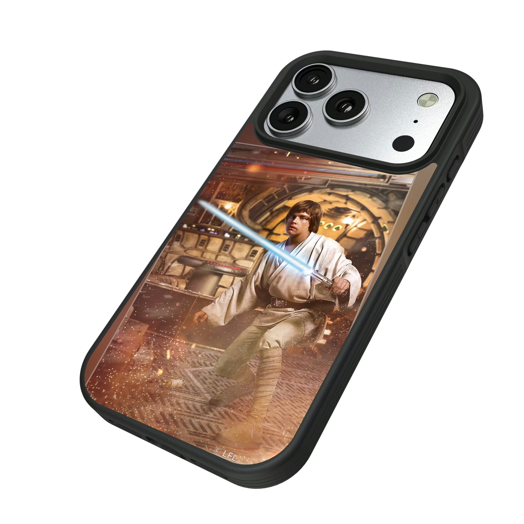 Star Wars Luke Skywalker Portrait iPhone Bump Phone Case for Apple iPhone - Isometric View#Device_iPhone 17 Pro