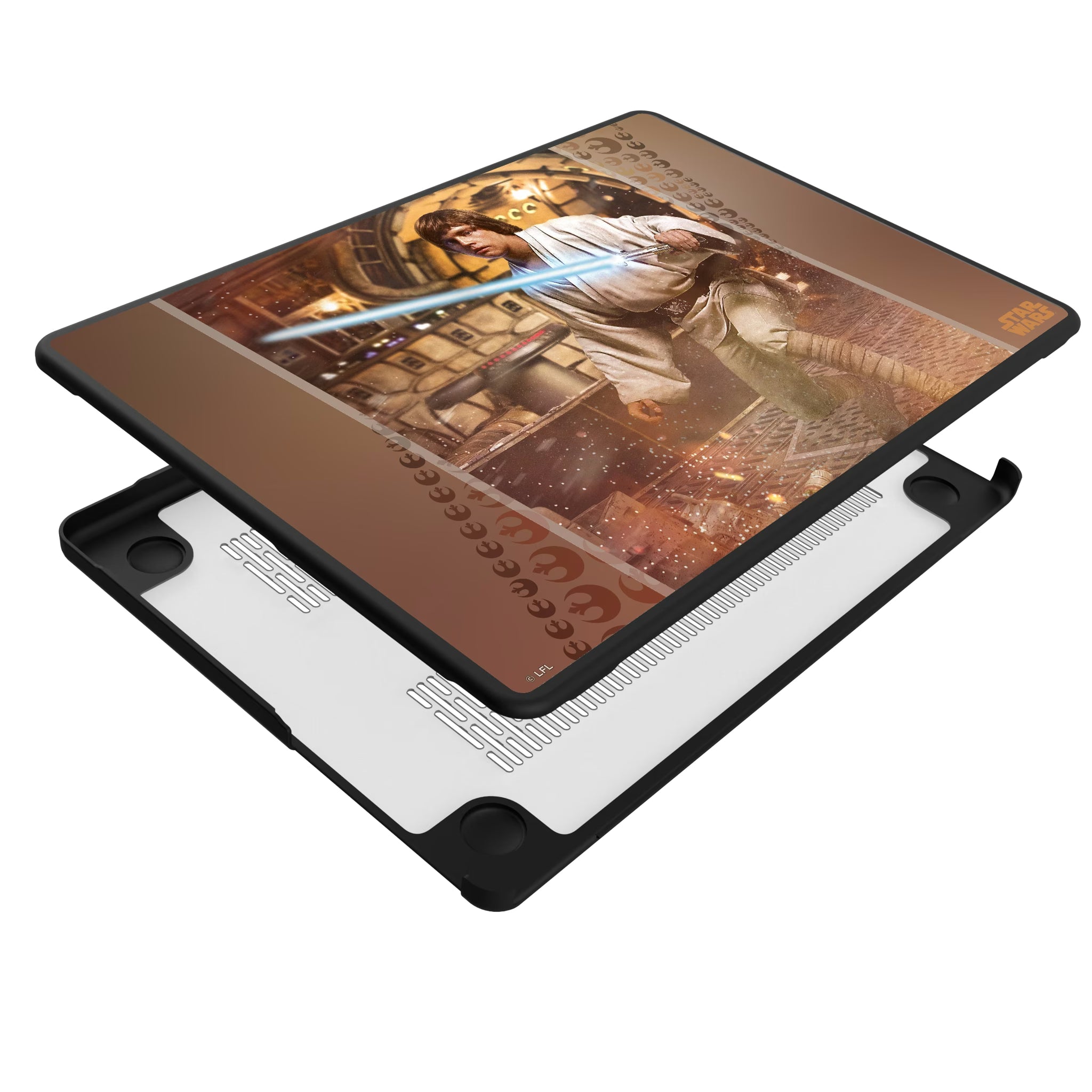 Star Wars Luke Skywalker Portrait MacBook Laptop Case for Apple MacBook - Isometric View#Device_MacBook Pro (14-inch, 2021) / MacBook Pro (14-inch, 2023) / MacBook Pro (14-inch, 2024)
