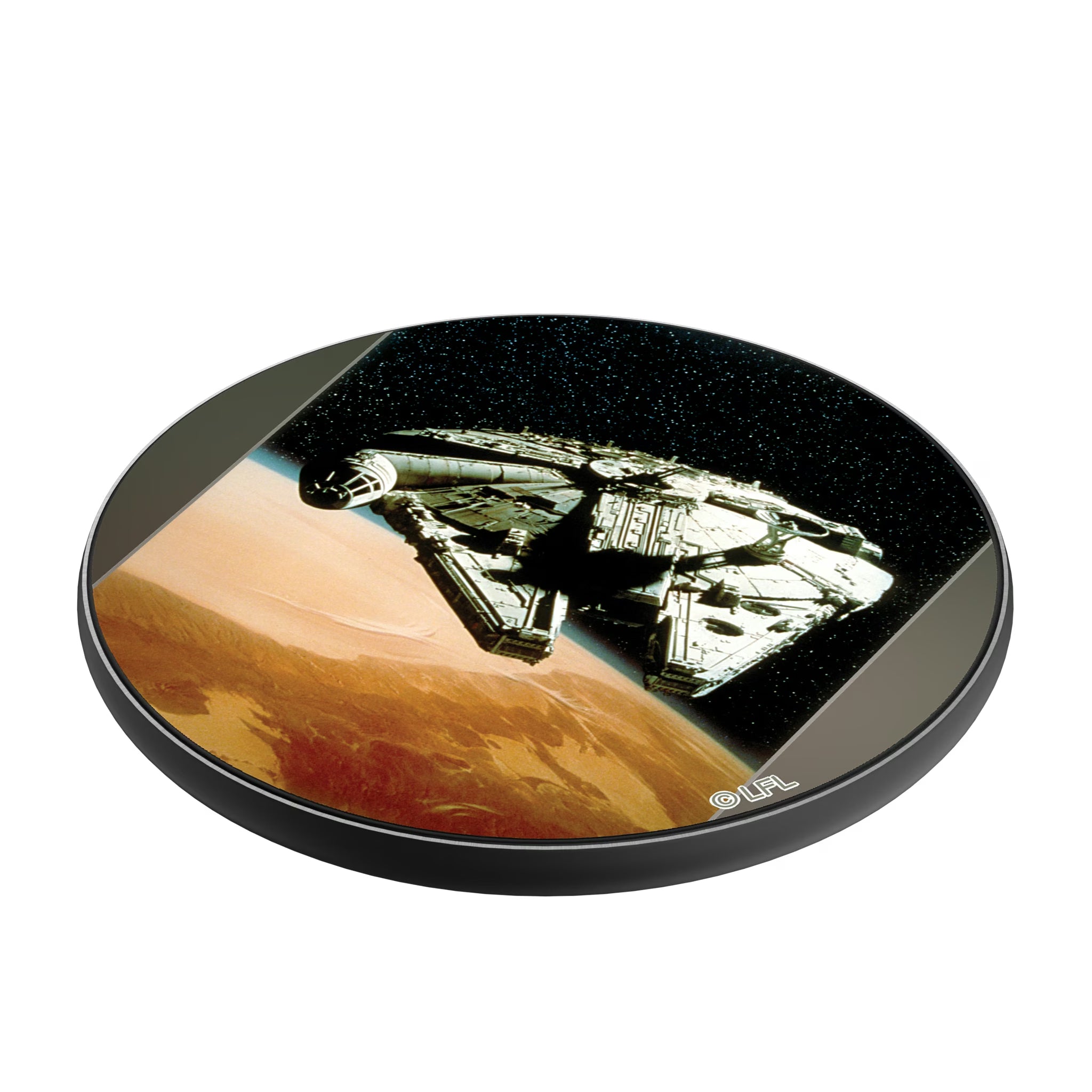 Star Wars Millennium Falcon Portrait 15-Watt Wireless Charger - Isometric View