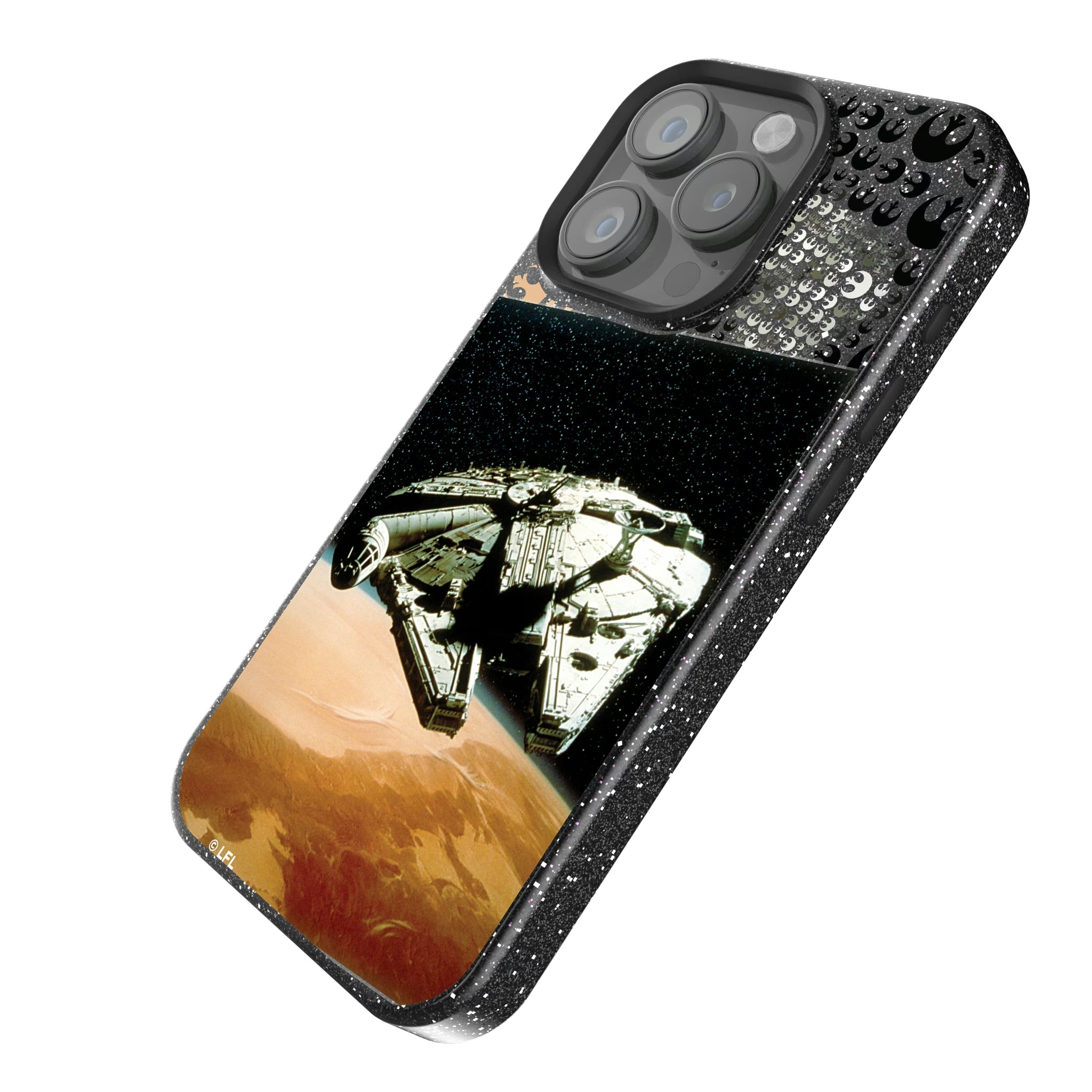 Star Wars Millennium Falcon Portrait iPhone Bling Phone Case for Apple iPhone - Isometric View