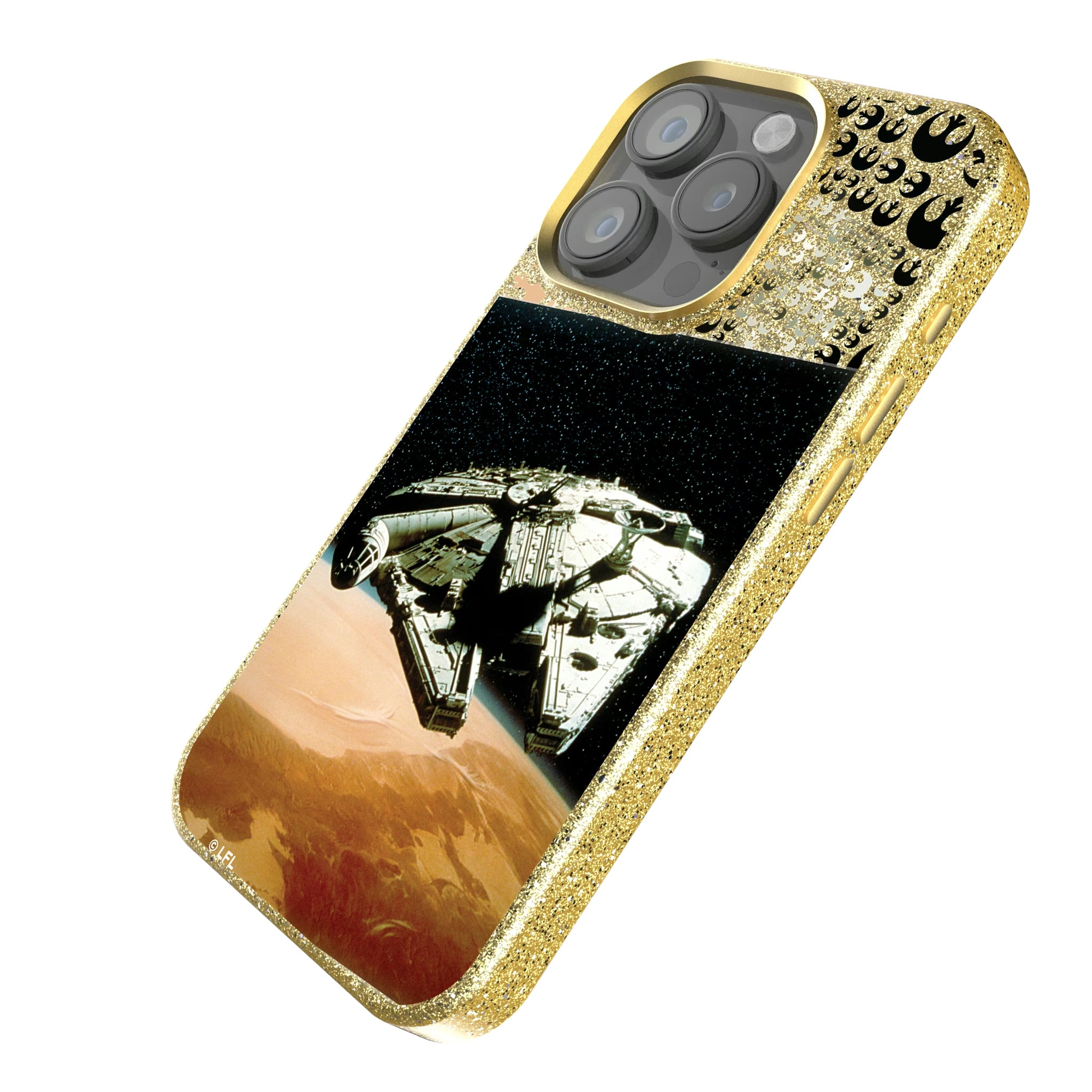 Star Wars Millennium Falcon Portrait iPhone Bling Phone Case for Apple iPhone - Isometric View