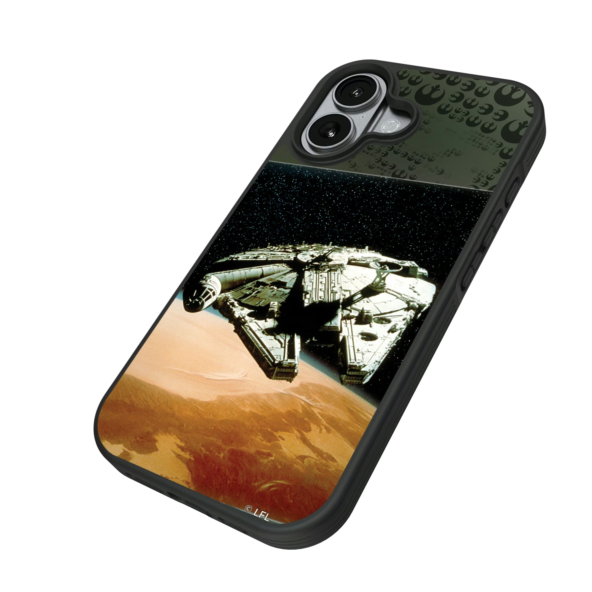 Star Wars Millennium Falcon Portrait iPhone Bump Phone Case for Apple iPhone - Isometric View#Device_iPhone 17