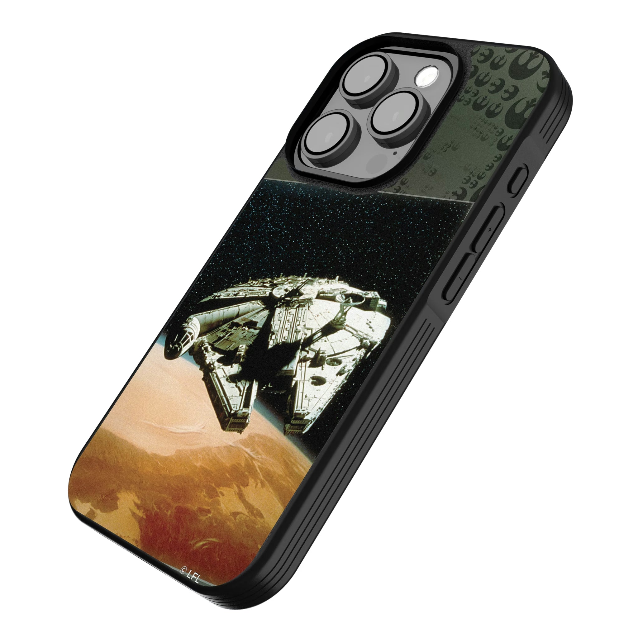 Star Wars Millennium Falcon Portrait iPhone Bump Phone Case for Apple iPhone - Isometric View