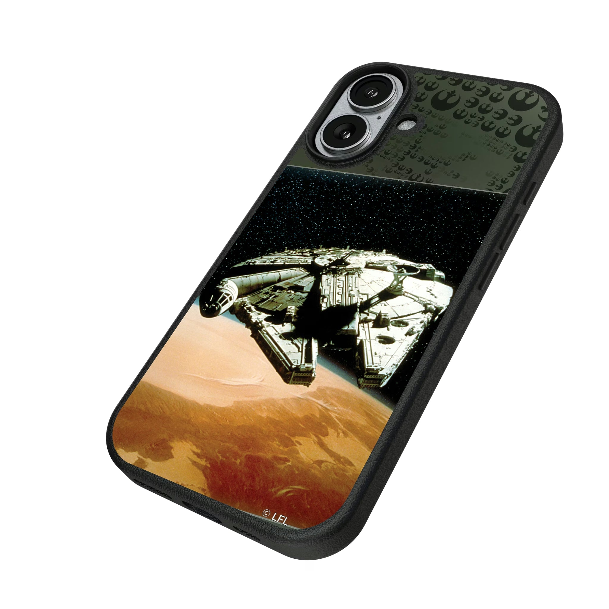 Star Wars Millennium Falcon Portrait iPhone MagSafe Compatible Phone Case for Apple iPhone - Isometric View#Device_iPhone 17