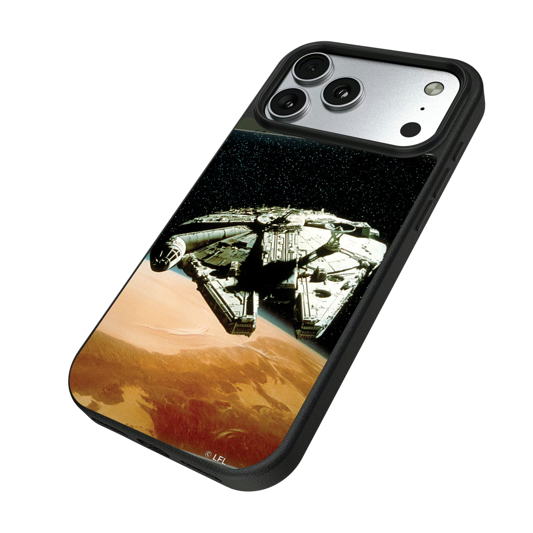 Star Wars Millennium Falcon Portrait iPhone MagSafe Compatible Phone Case for Apple iPhone - Isometric View#Device_iPhone 17 Pro Max