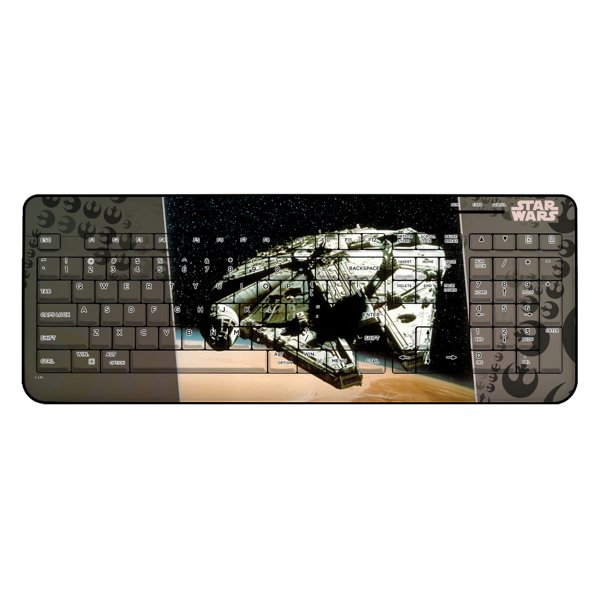 Star Wars Millennium Falcon Portrait Wireless USB Keyboard