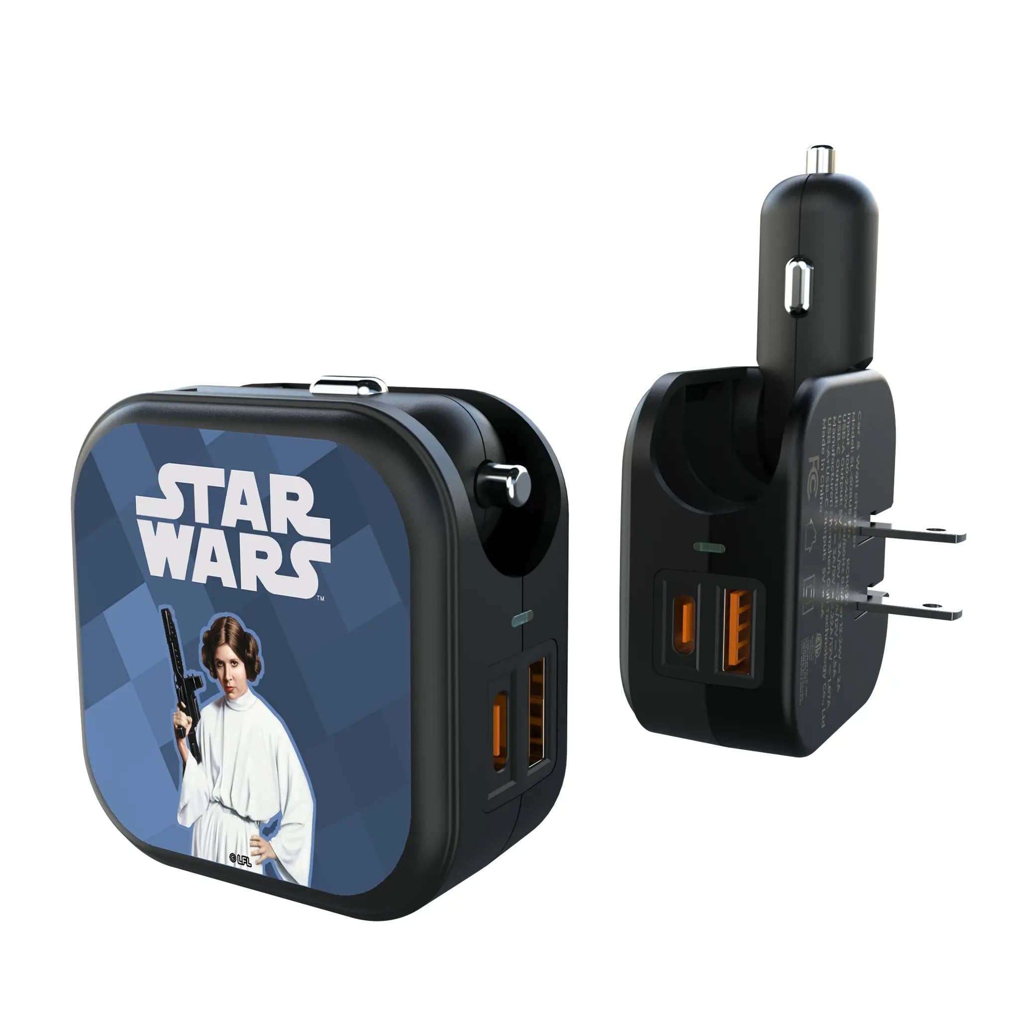 Star Wars Princess Leia Organa Color Block 2 in 1 USB A/C Charger