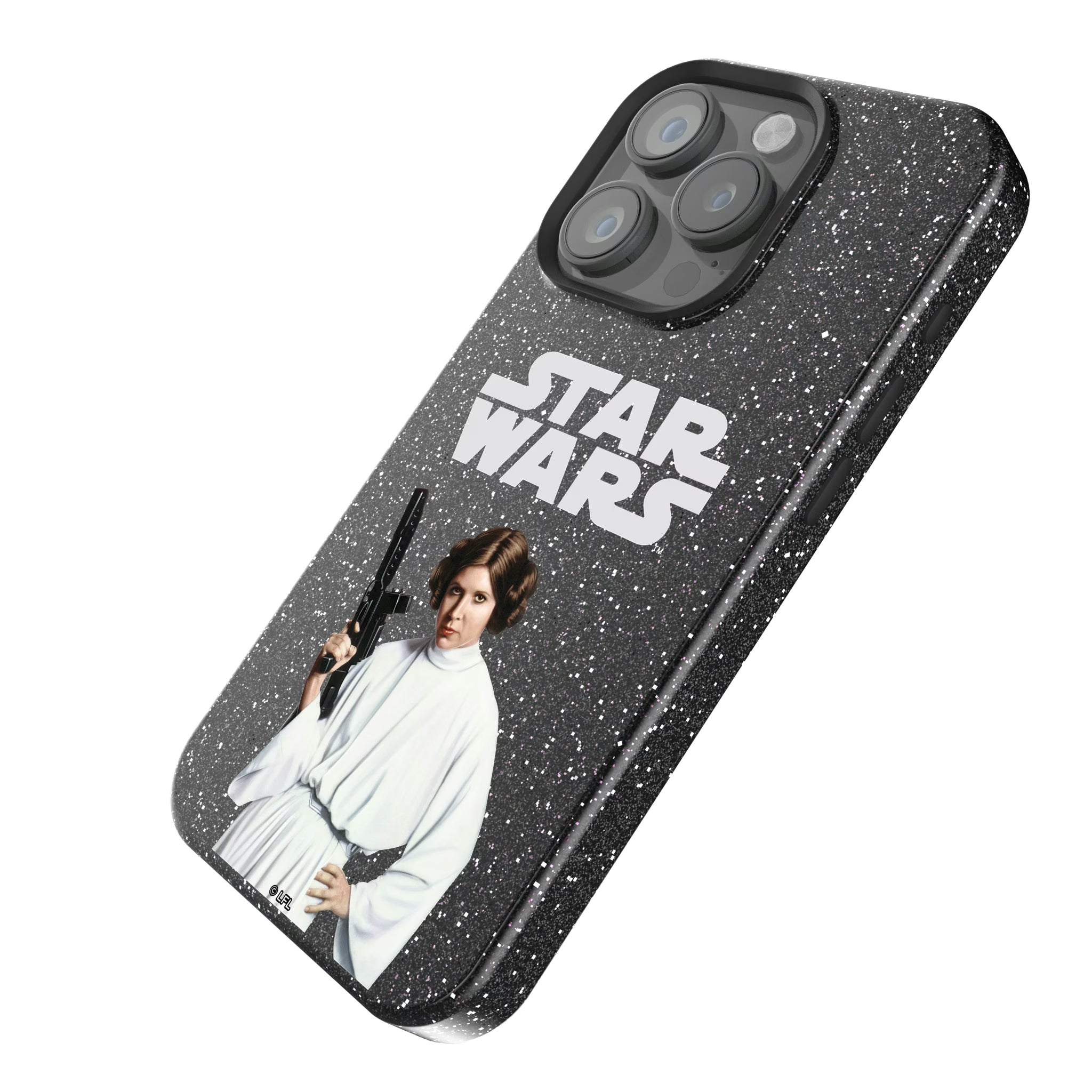 Star Wars Princess Leia Organa Color Block iPhone Bling Phone Case for Apple iPhone - Isometric View