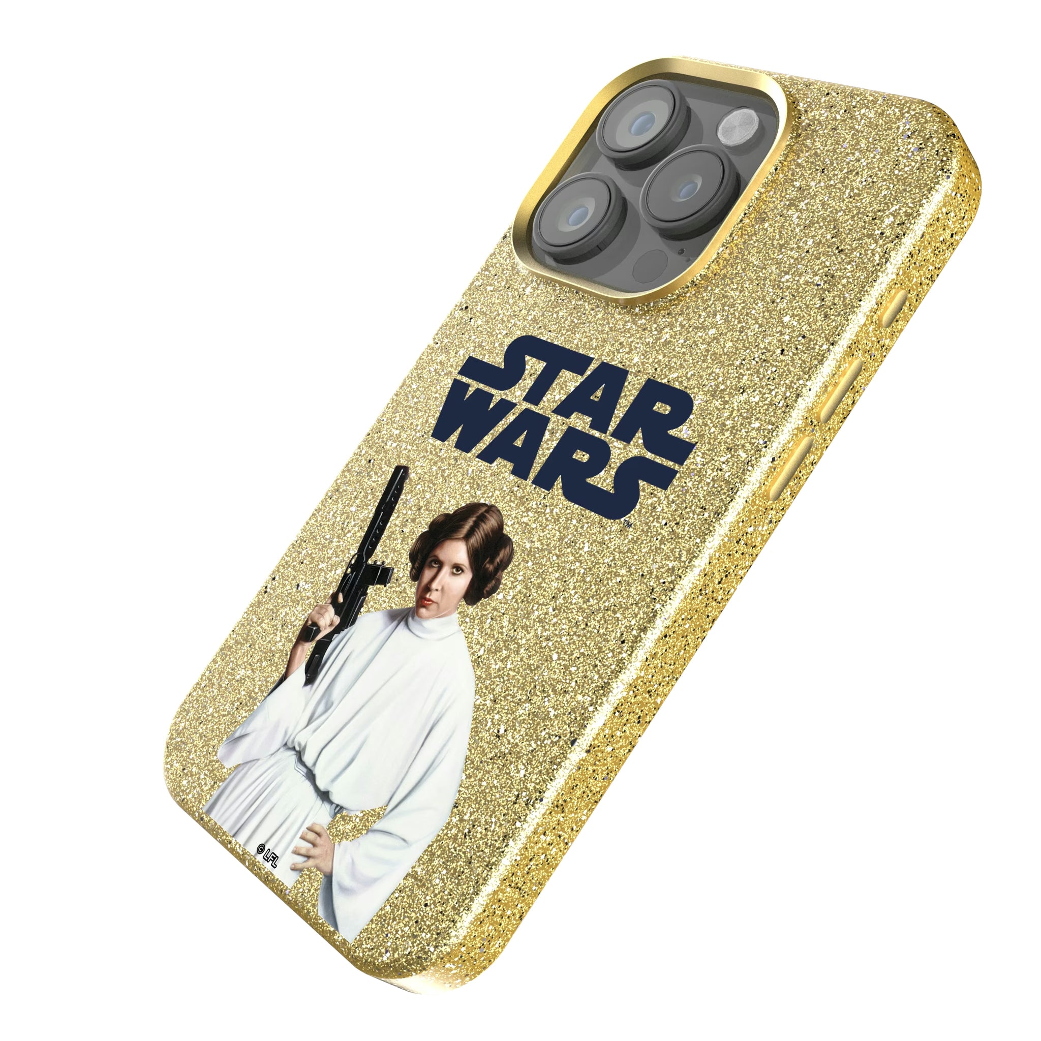 Star Wars Princess Leia Organa Color Block iPhone Bling Phone Case for Apple iPhone - Isometric View
