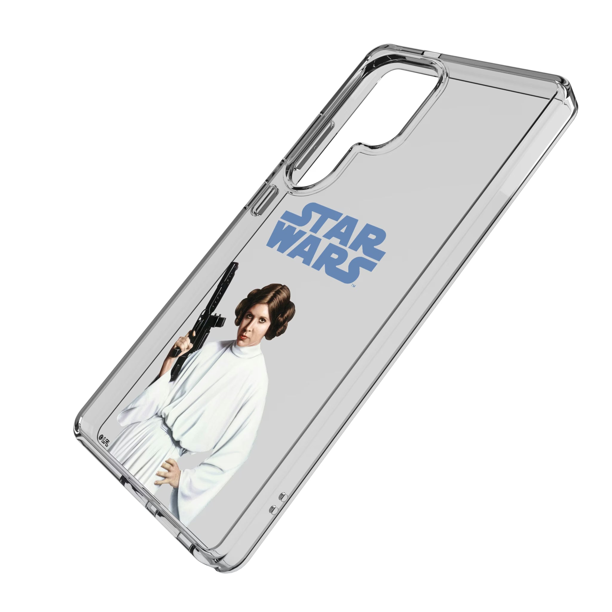 Star Wars Princess Leia Organa Color Block Galaxy Clear Phone Case for Samsung Galaxy - Isometric View